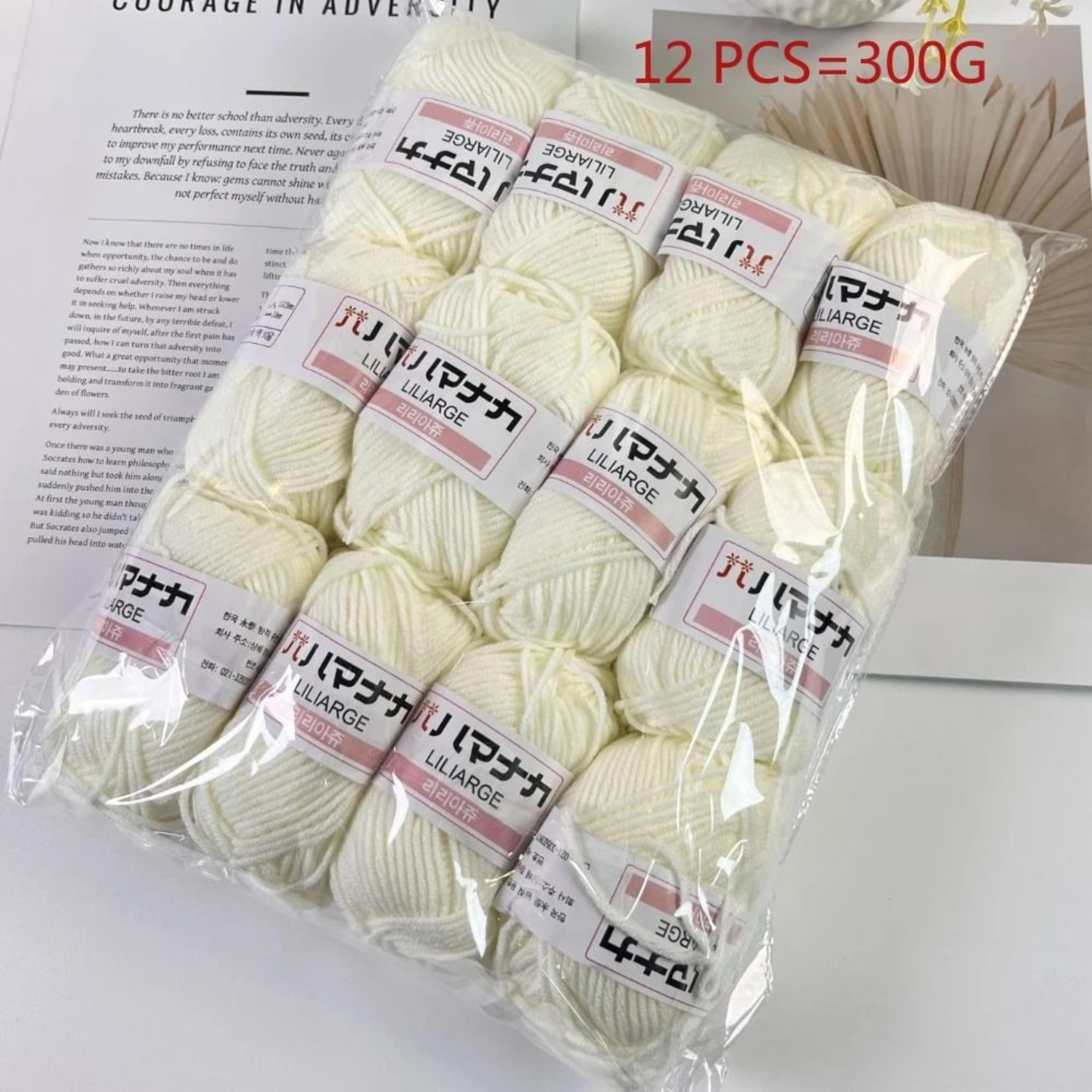 066 Lb 12 Piece Milk Cotton Yarn Set Soft Crochet Knitting Yarn For Sweaters Hats Scarves And DIY C 2