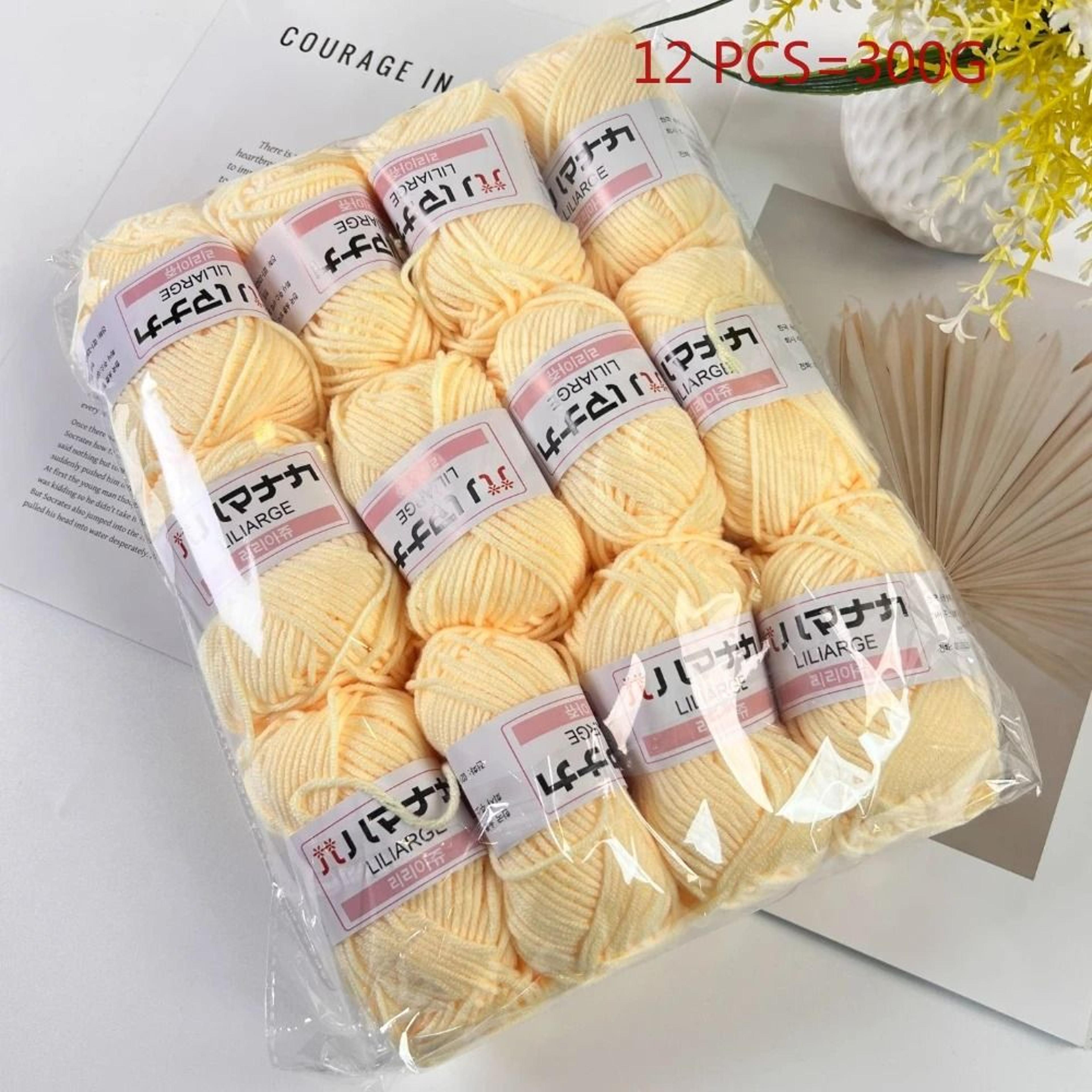 066 Lb 12 Piece Milk Cotton Yarn Set Soft Crochet Knitting Yarn For Sweaters Hats Scarves And DIY C 3