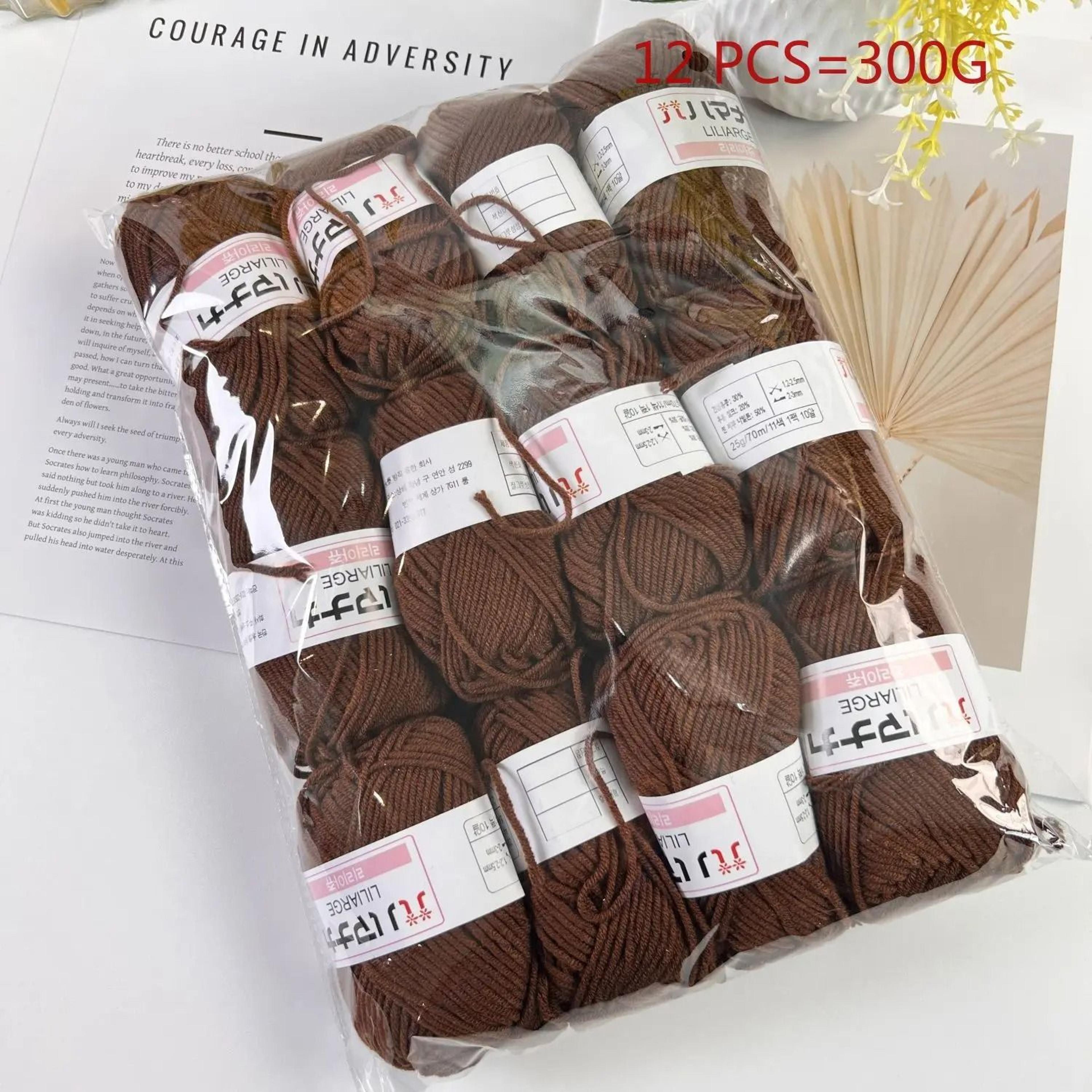 066 Lb 12 Piece Milk Cotton Yarn Set Soft Crochet Knitting Yarn For Sweaters Hats Scarves And DIY C 19