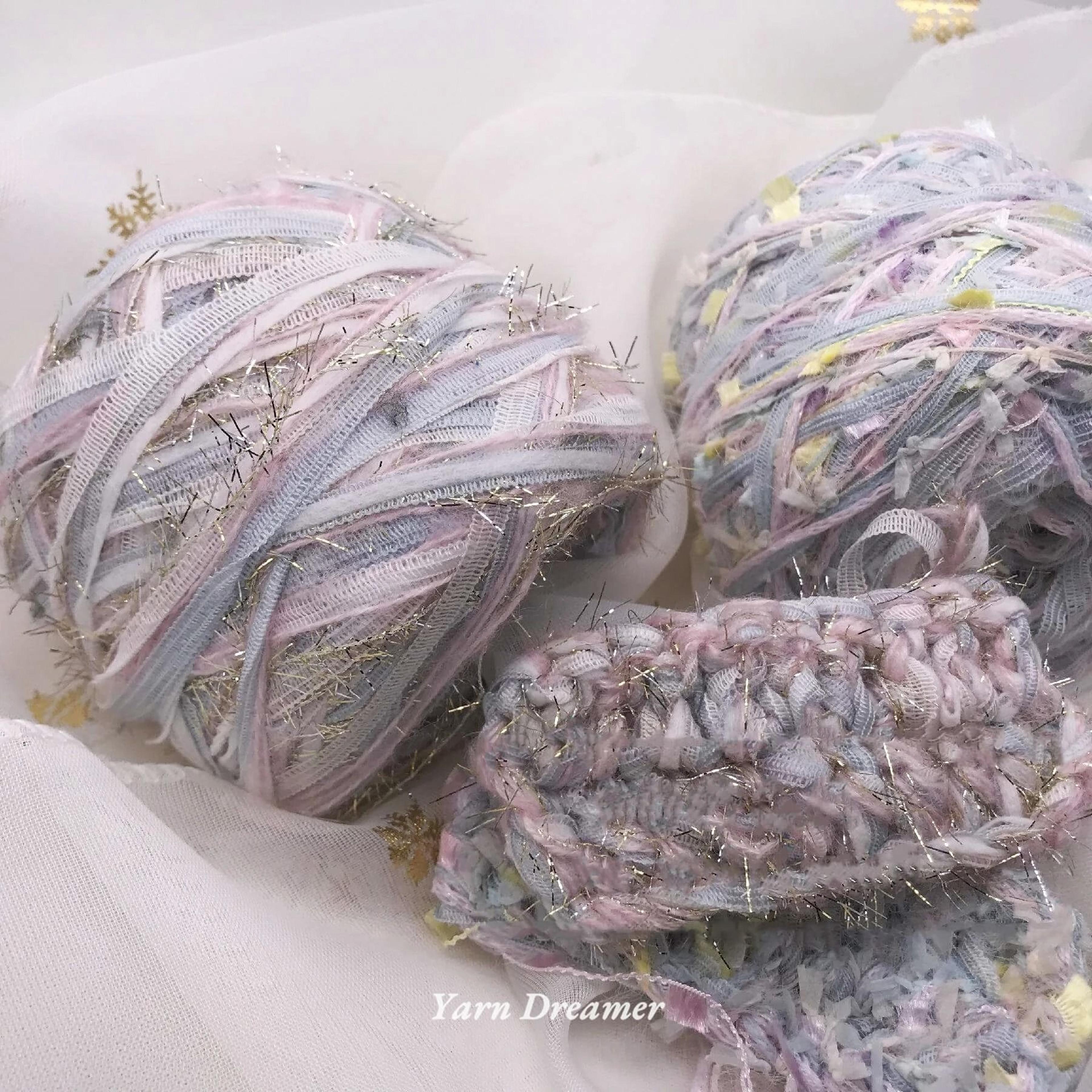 022 Lb Fancy Glitter Yarn Sparkle Chunky Crochet Knitting Yarn For Hyuna Bags DIY Crafts And Access 1