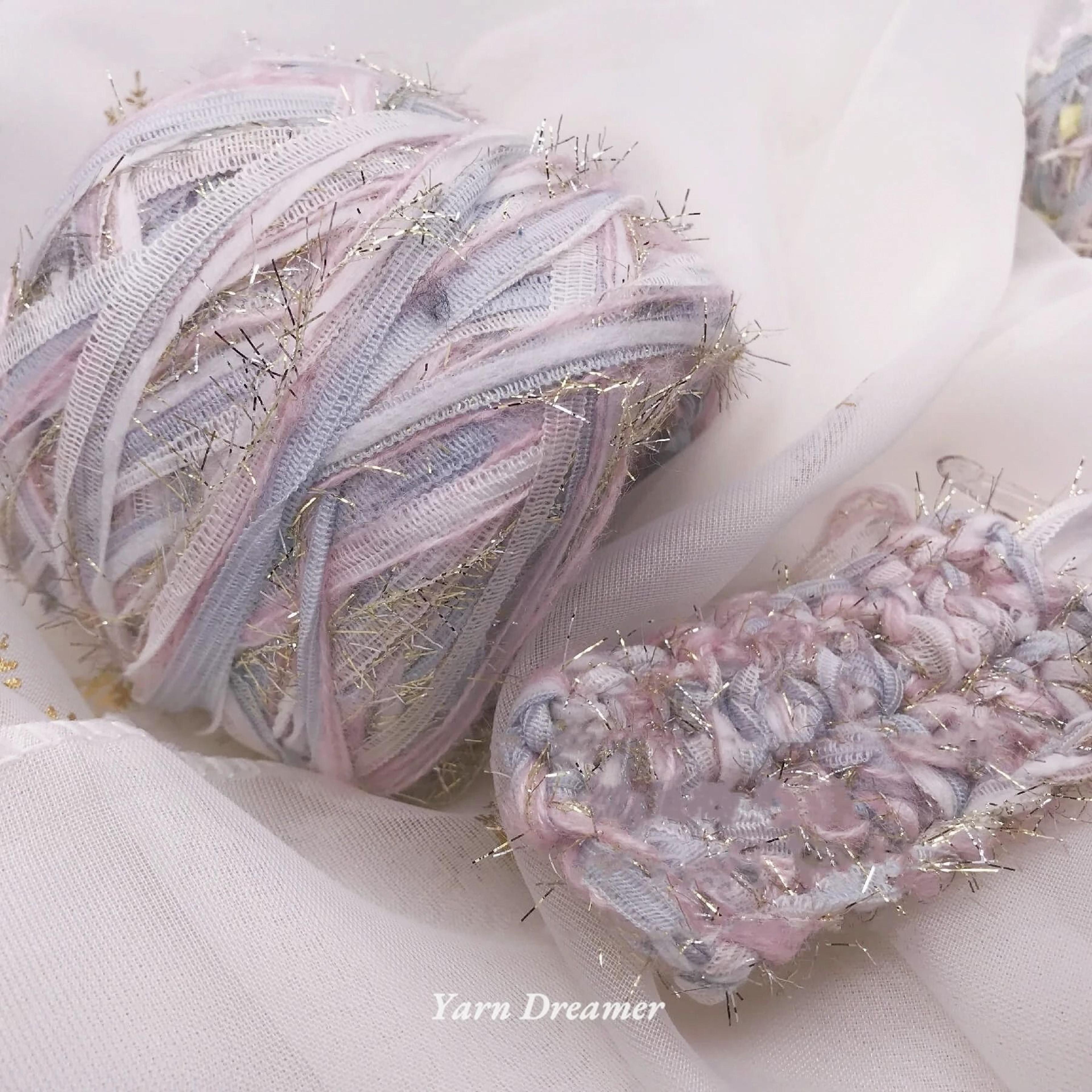 022 Lb Fancy Glitter Yarn Sparkle Chunky Crochet Knitting Yarn For Hyuna Bags DIY Crafts And Access 3