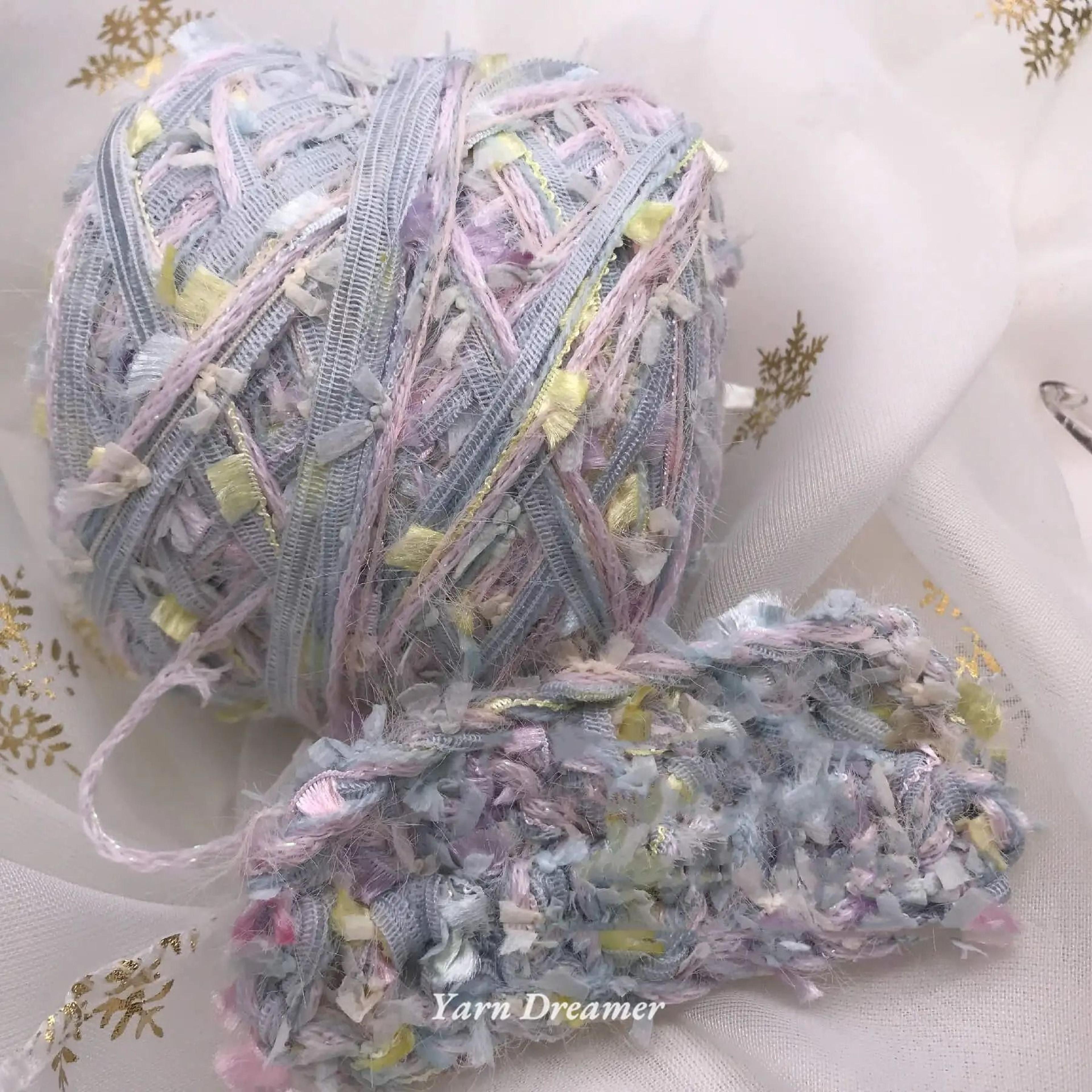 022 Lb Fancy Glitter Yarn Sparkle Chunky Crochet Knitting Yarn For Hyuna Bags DIY Crafts And Access 4