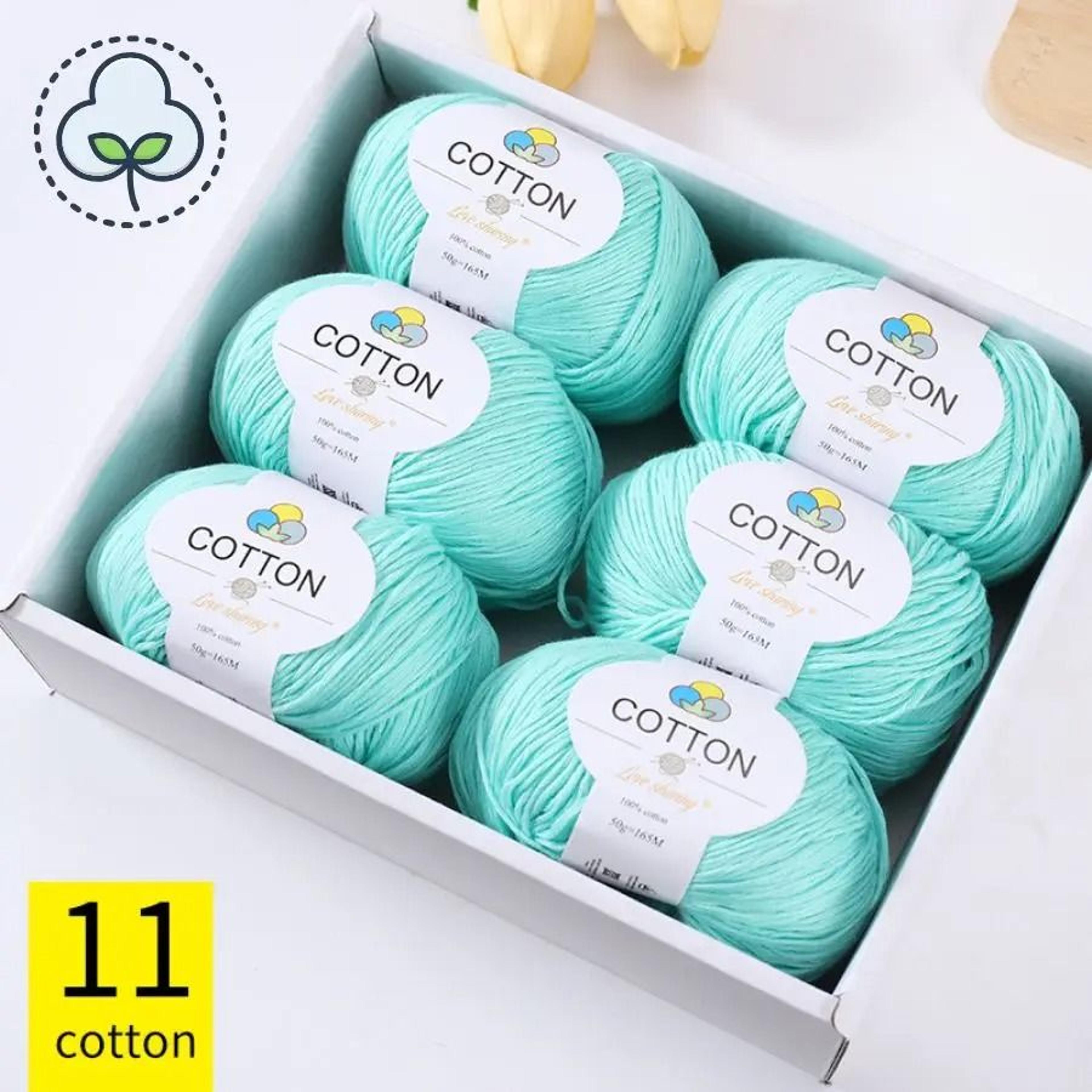 066 Lb 8 Ply 100 Cotton Yarn Set 6 Ball Knitting And Crochet Yarn For Sweaters Hats Scarves And DIY 17