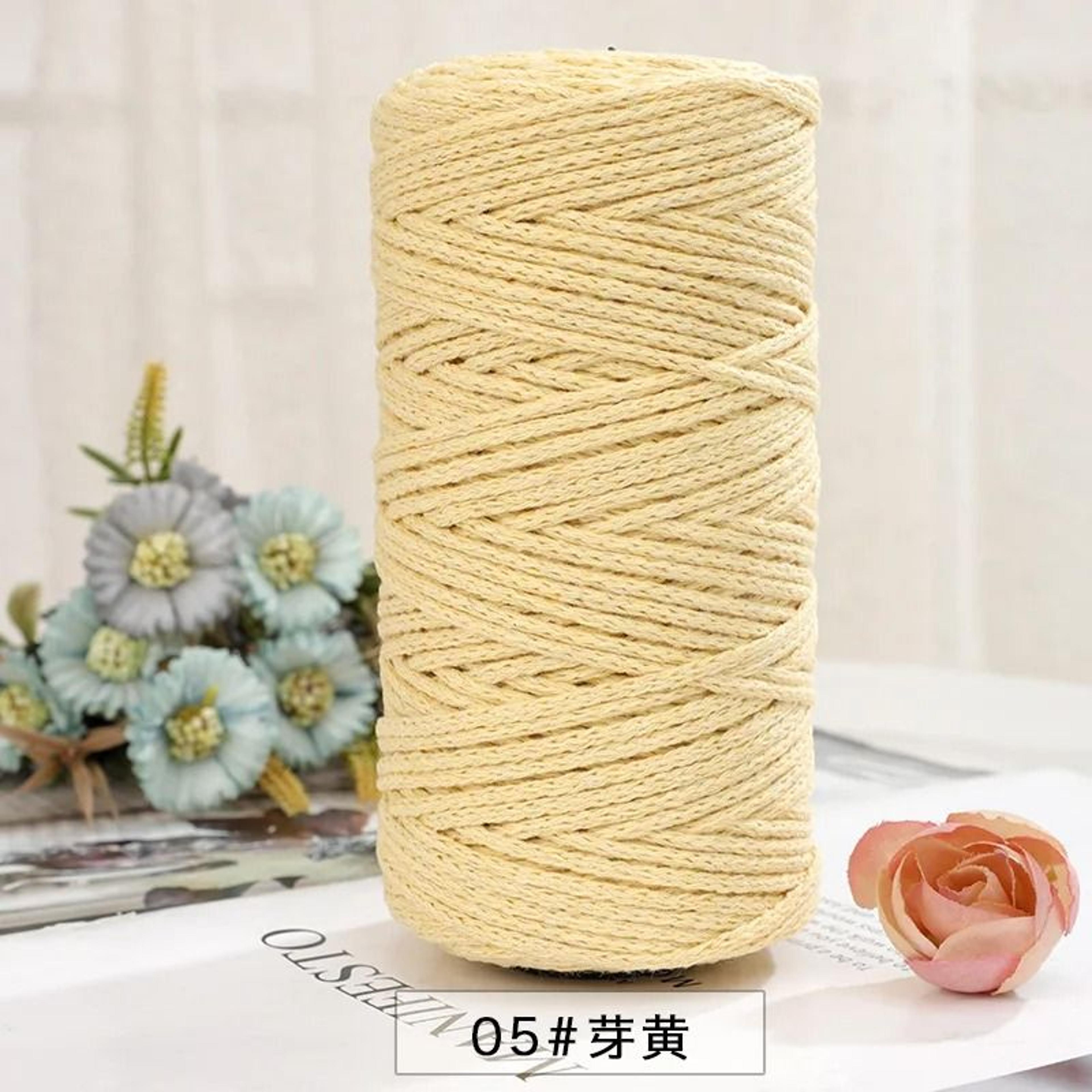 150m 2mm Cotton Macrame Cord Yarn For Crochet Knitting Bags  DIY Crafts 11