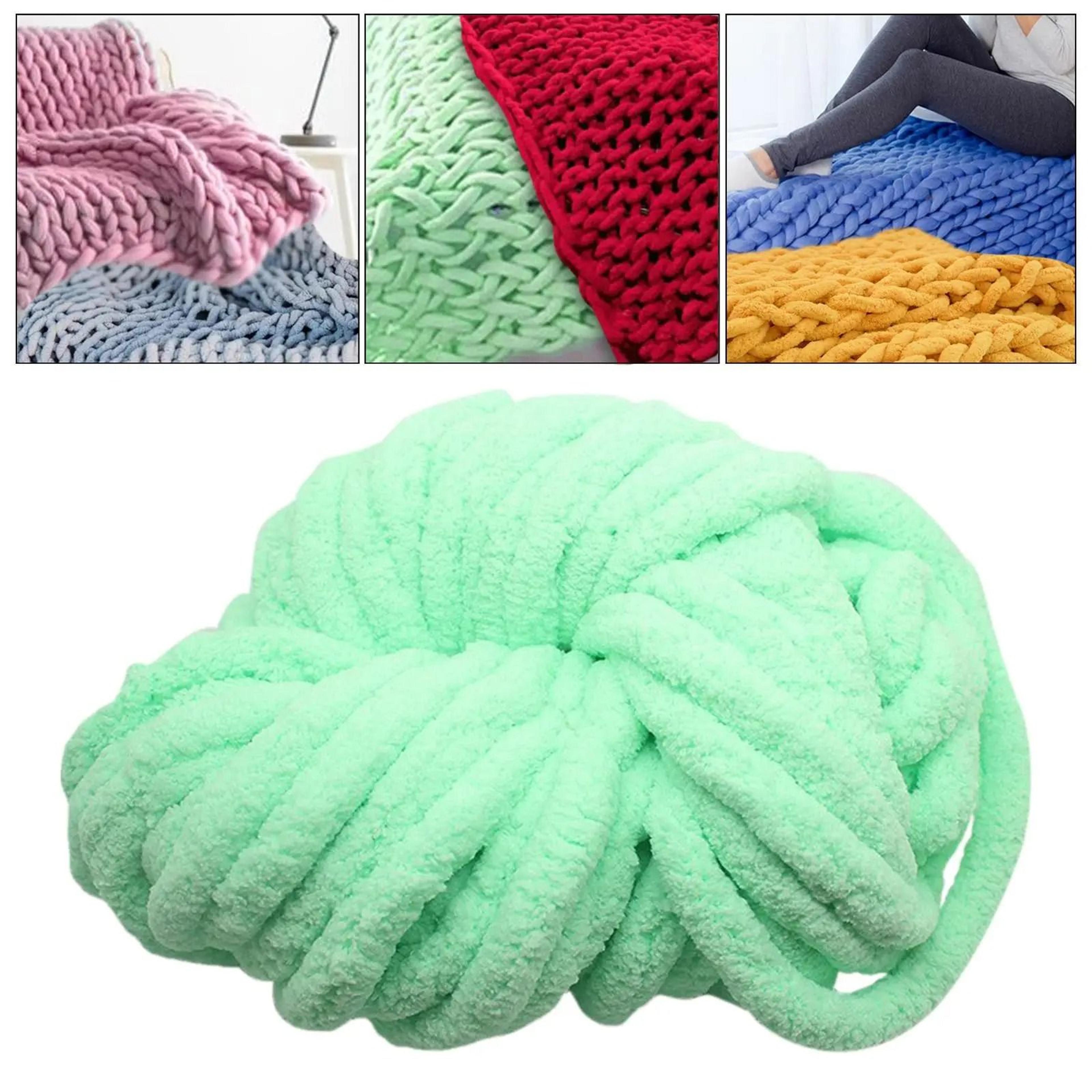 Washable Jumbo Chenille Chunky Yarn For Blankets Crochet  Arm Knitting 10