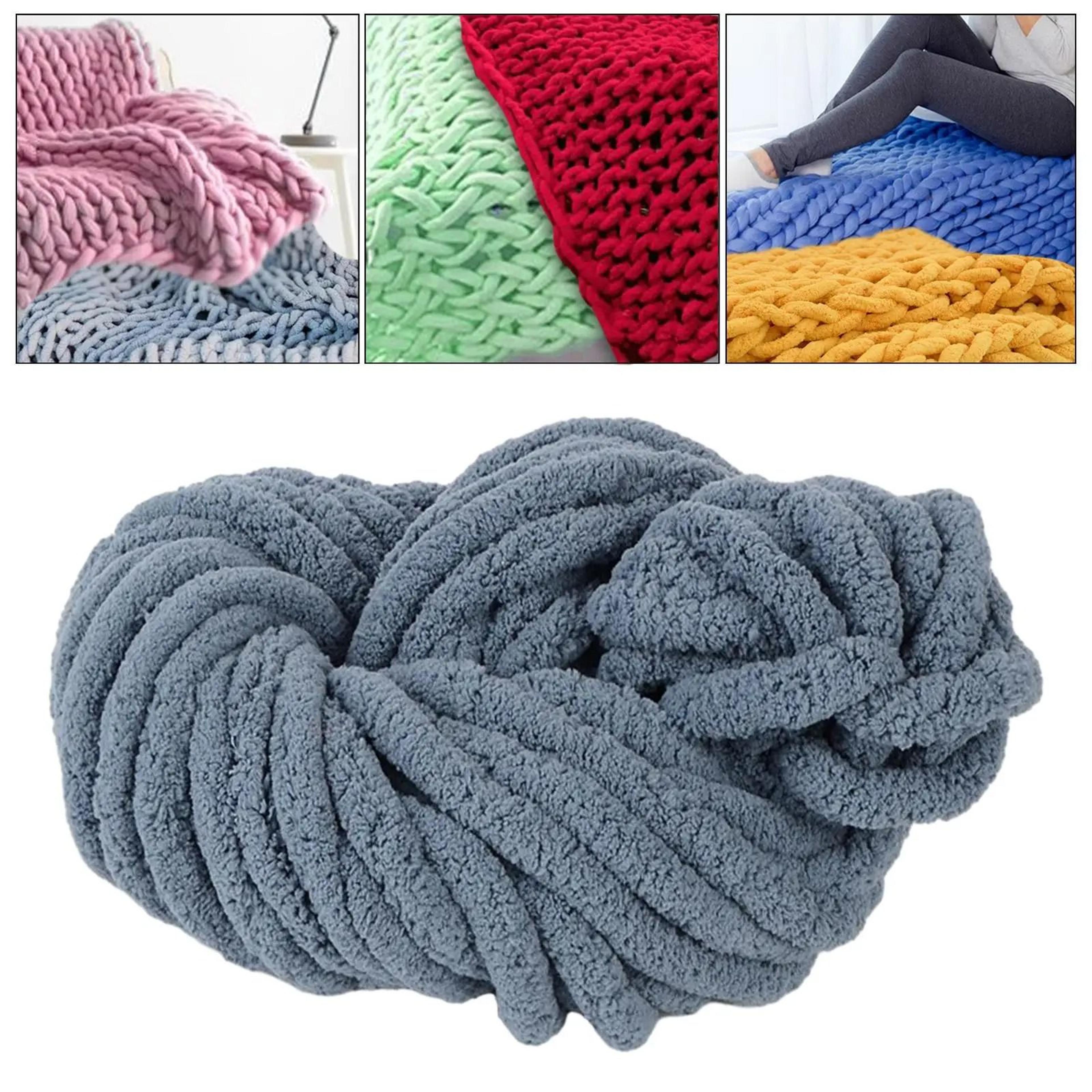 Washable Jumbo Chenille Chunky Yarn For Blankets Crochet  Arm Knitting 13
