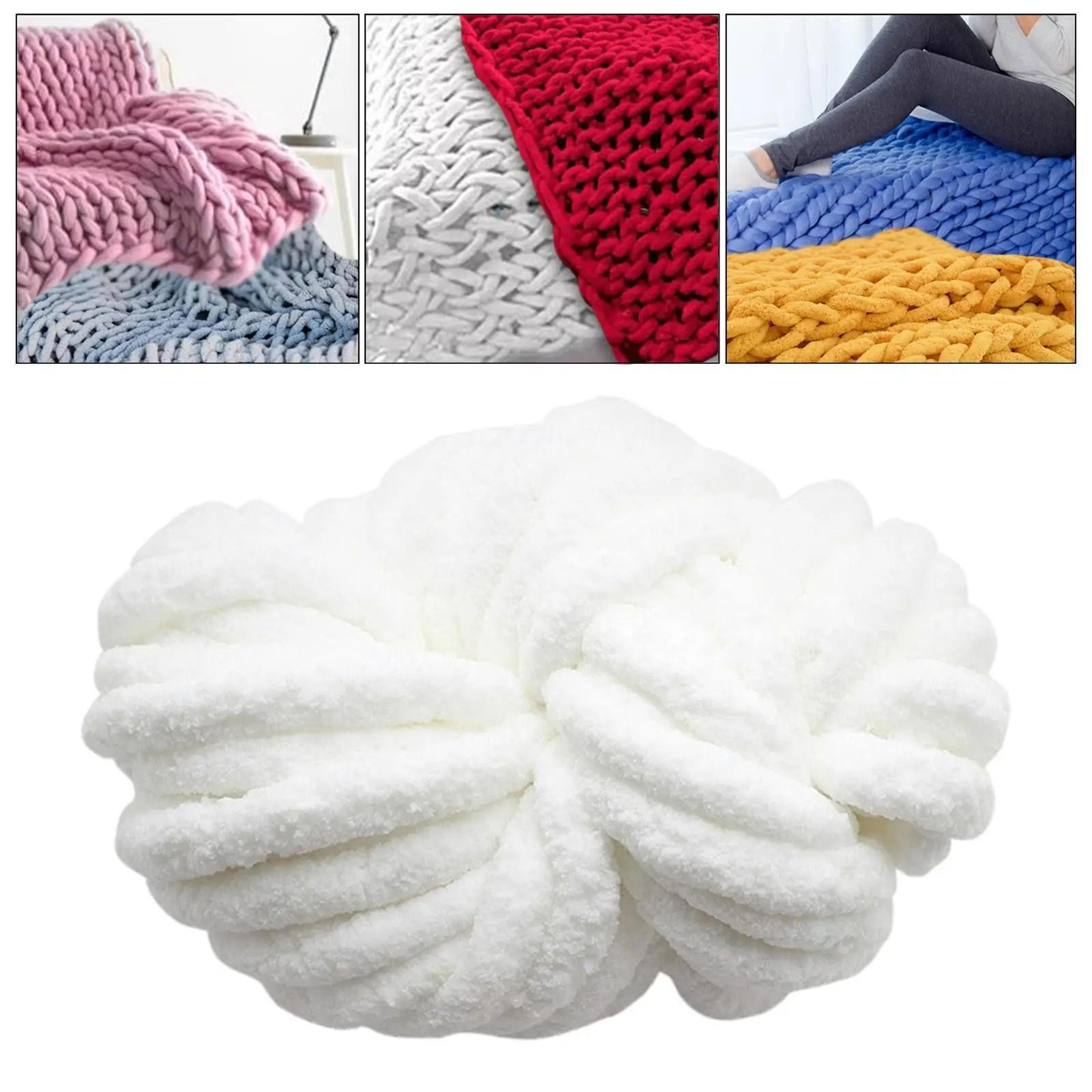 Washable Jumbo Chenille Chunky Yarn For Blankets Crochet  Arm Knitting 7
