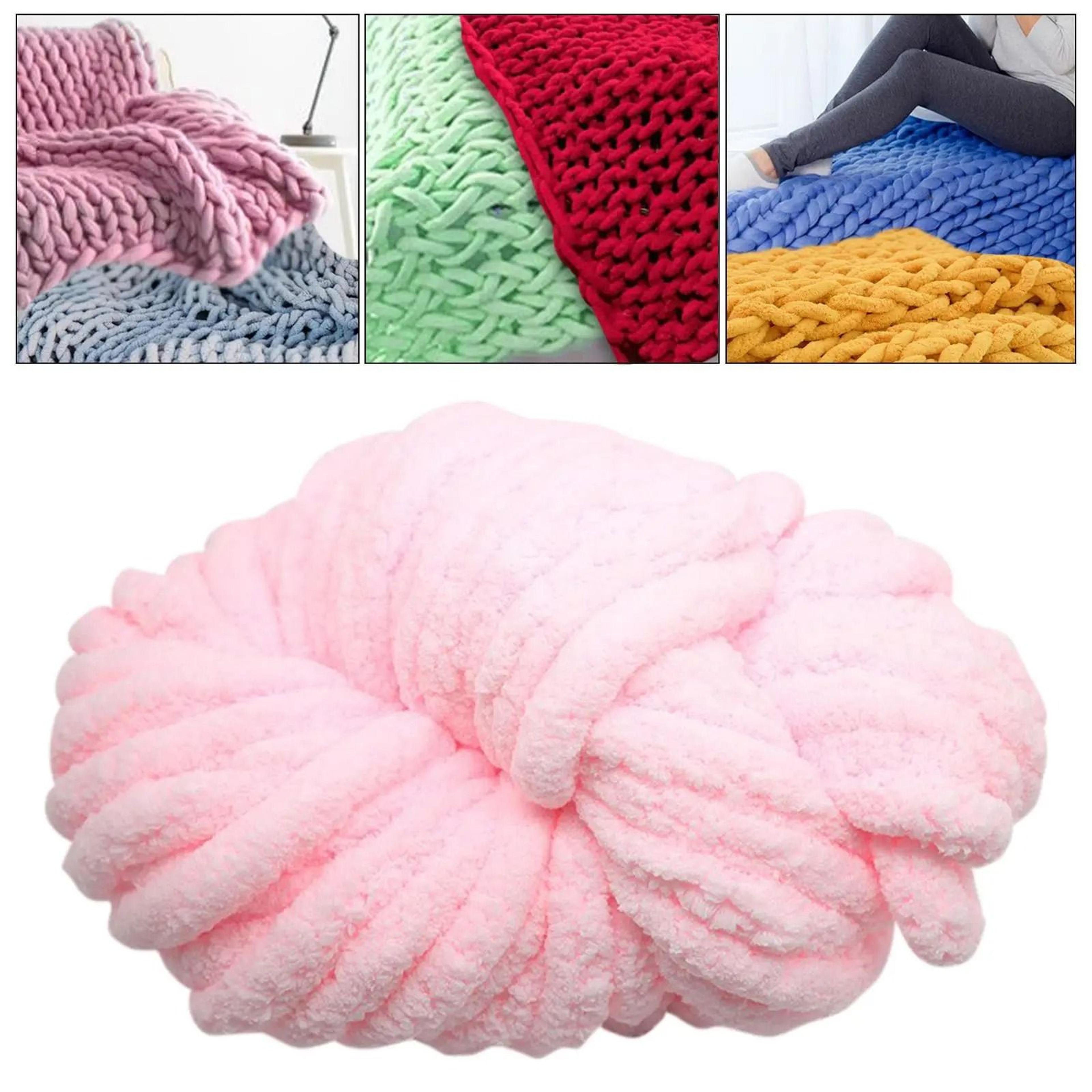 Washable Jumbo Chenille Chunky Yarn For Blankets Crochet  Arm Knitting 8