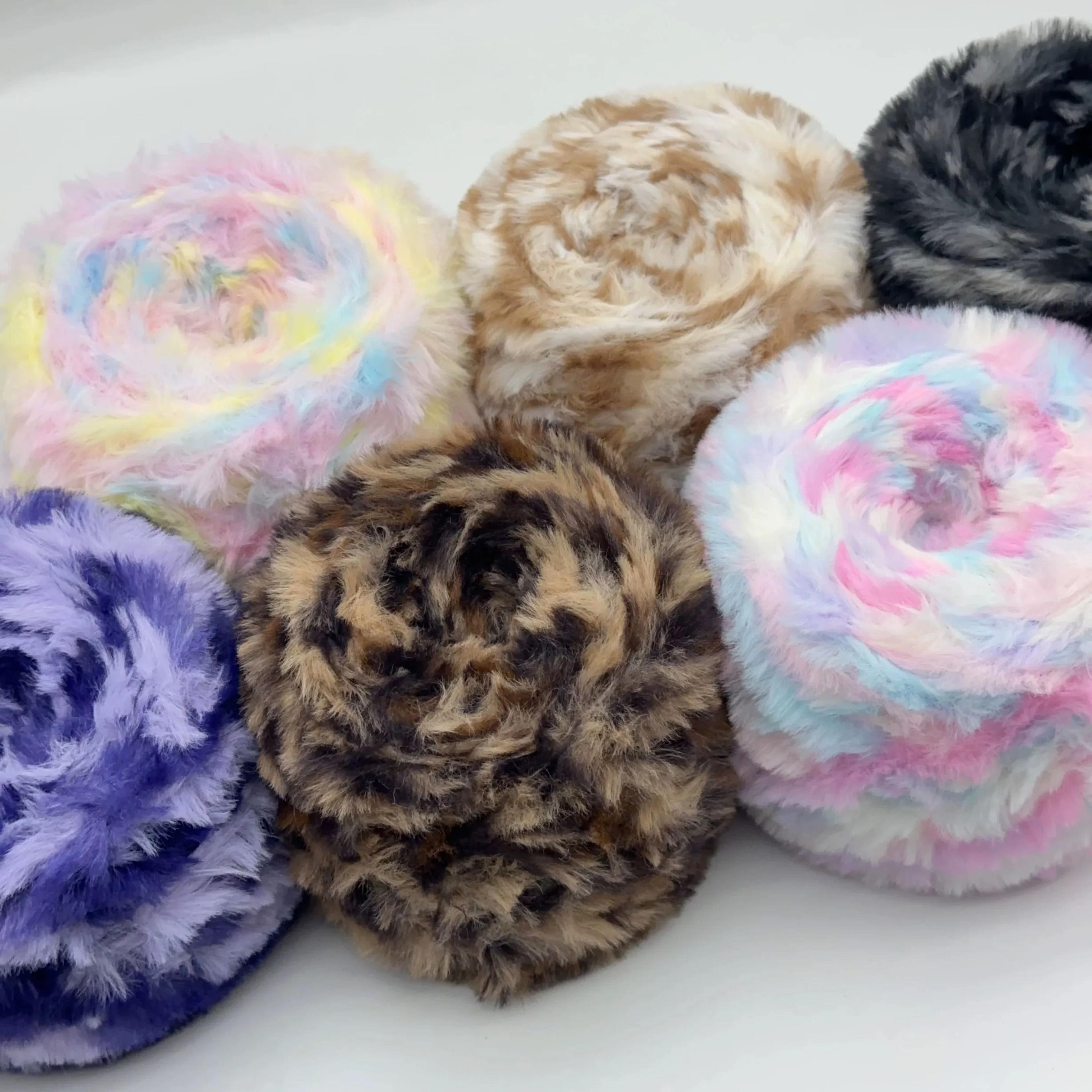 100g Faux Fur Eyelash Yarn For Crochet Knitting Blankets  Plush Crafts 2