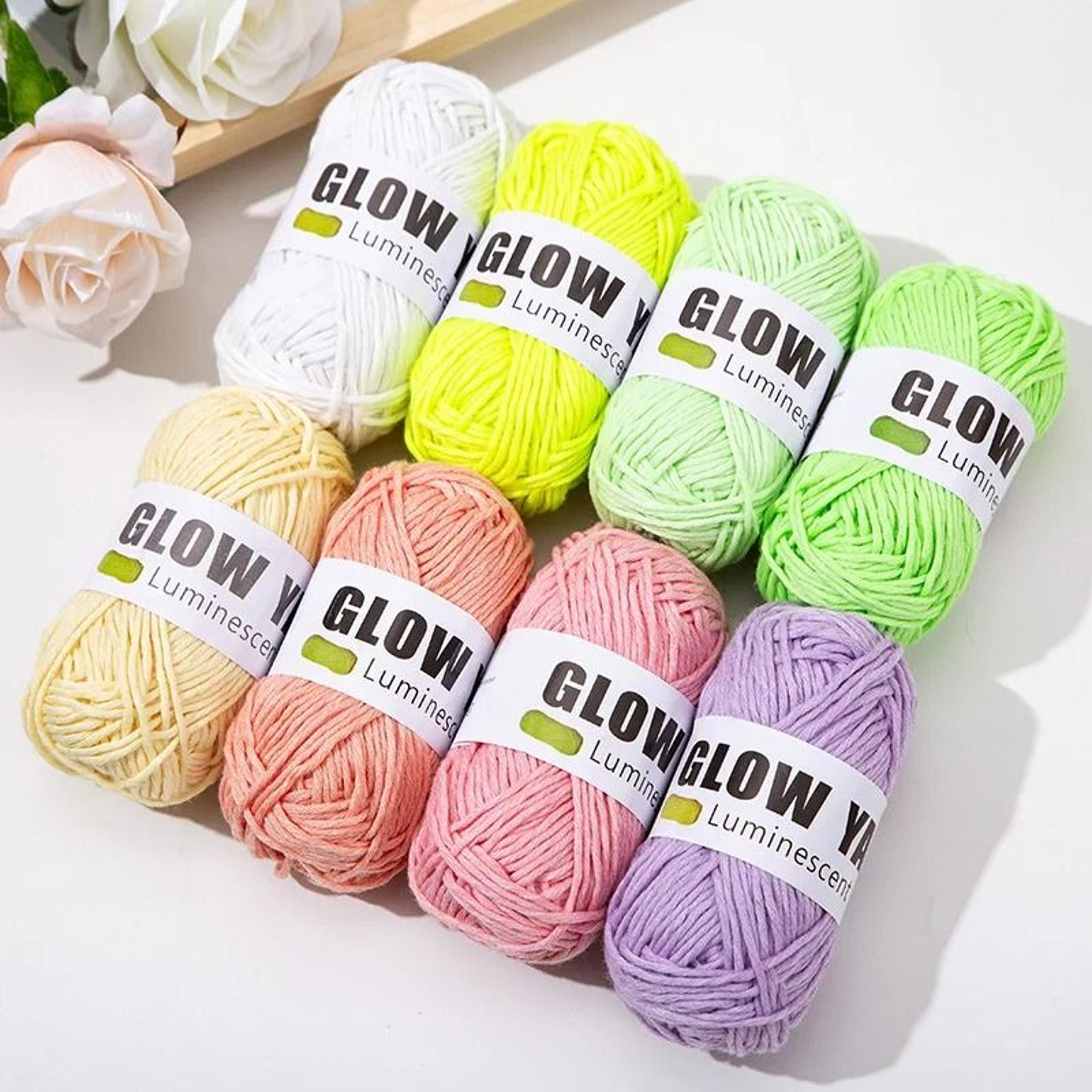 18 Oz Glow In The Dark 2mm Luminous Polyester Yarn For Crochet Knitting  DIY Crafts 1