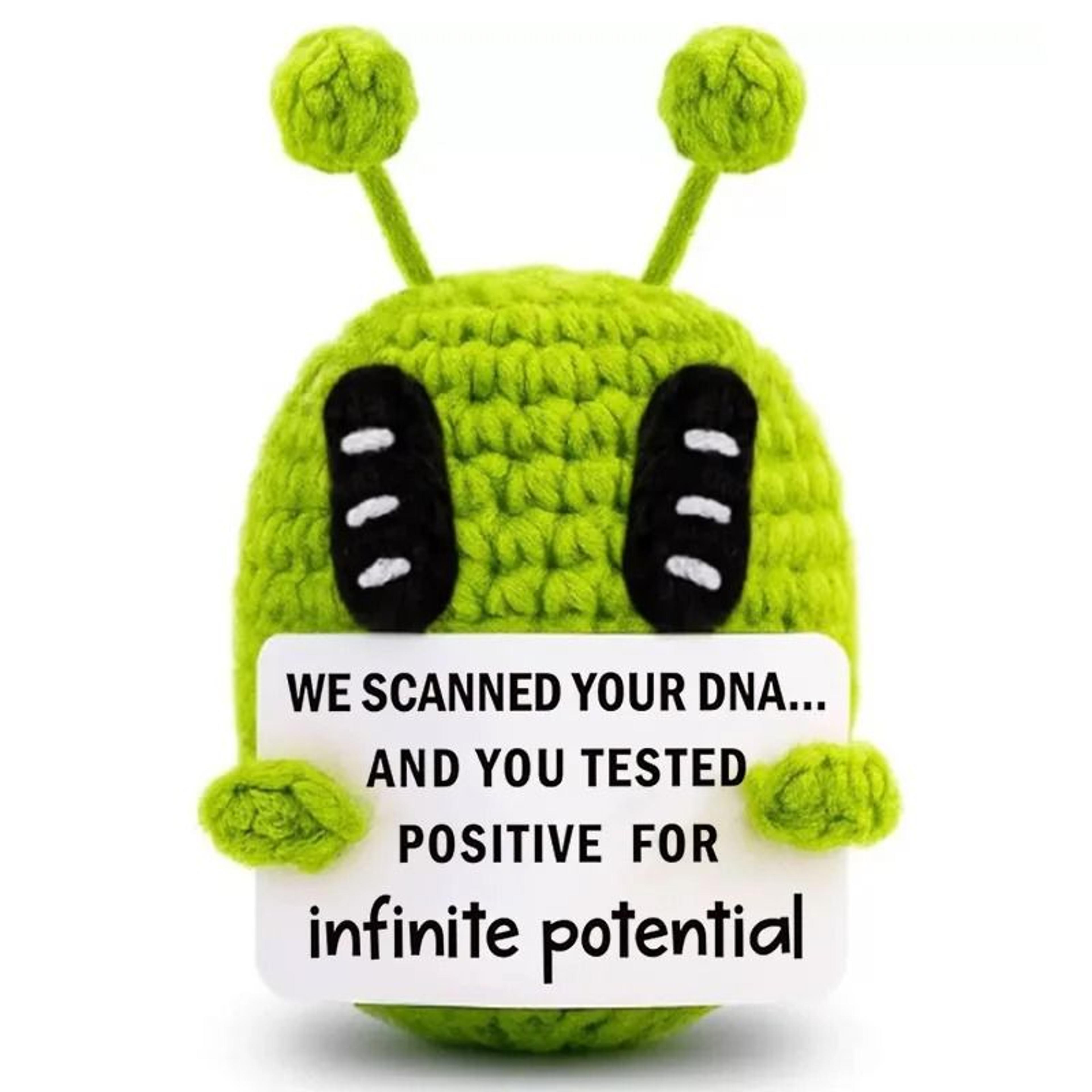 Positive Energy Crochet Doll Handmade Amigurumi Desk Decor  Gift 8
