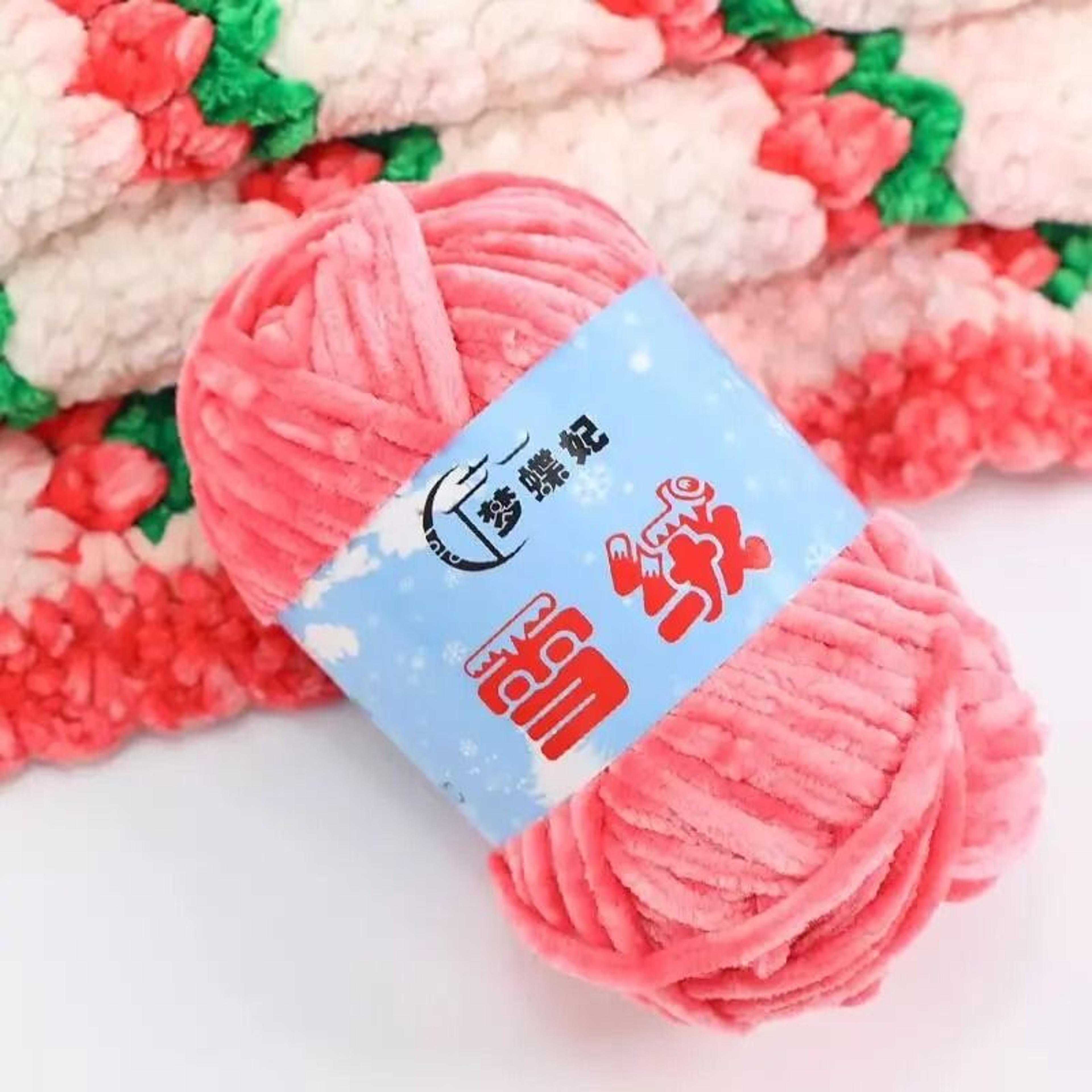 35 Oz Snow Velvet Chenille Chunky Yarn For Crochet Knitting  Cozy DIY Crafts 4