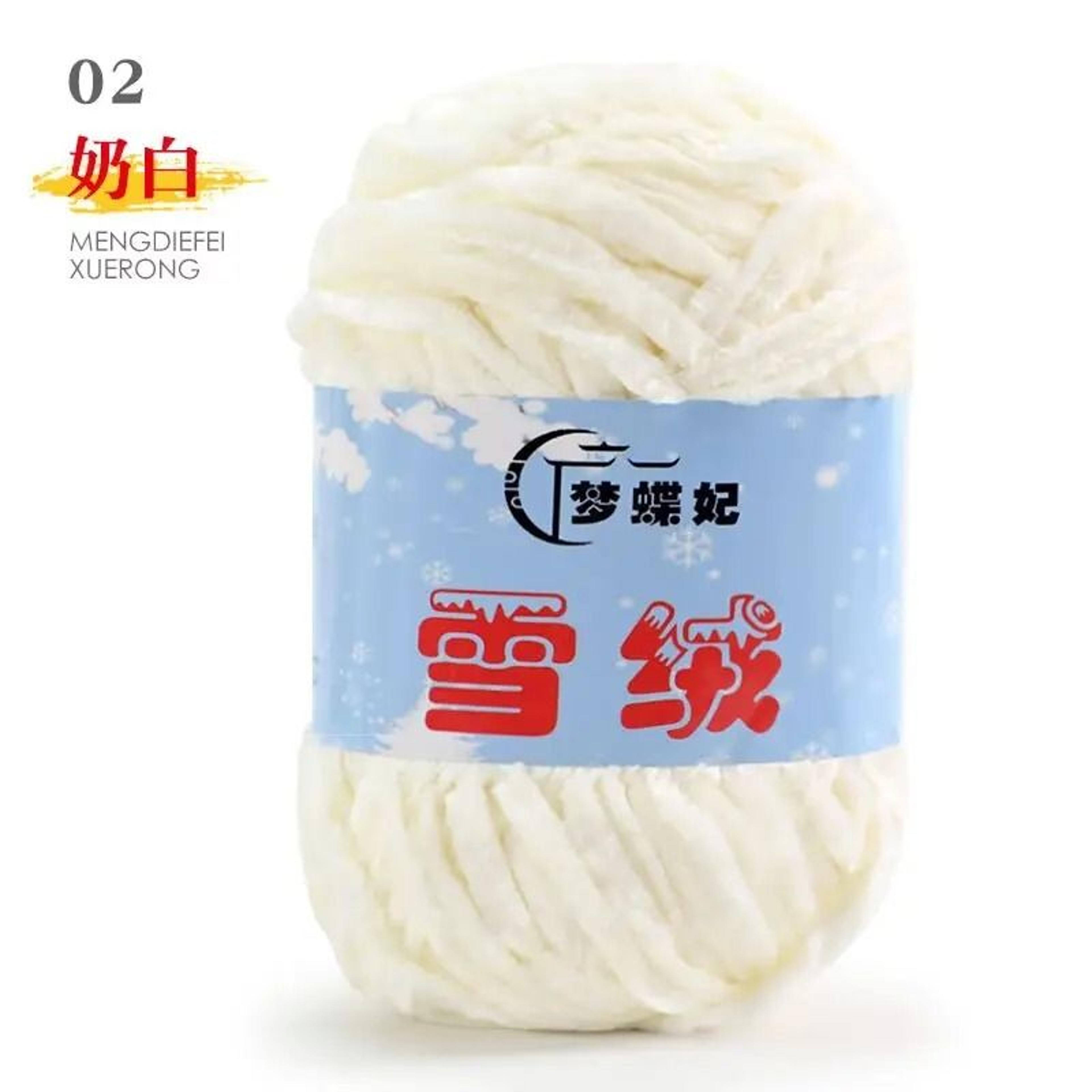 35 Oz Snow Velvet Chenille Chunky Yarn For Crochet Knitting  Cozy DIY Crafts 7