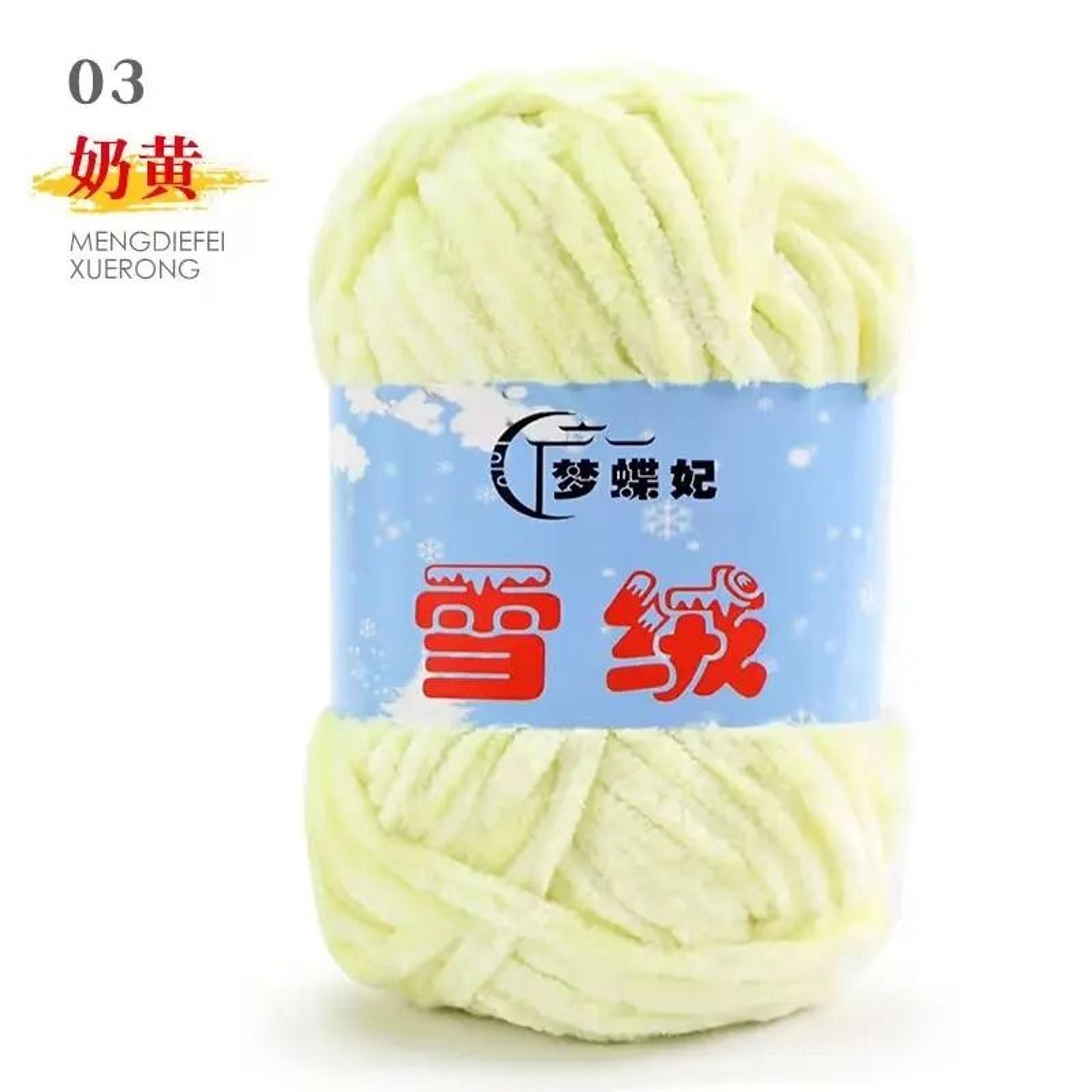 35 Oz Snow Velvet Chenille Chunky Yarn For Crochet Knitting  Cozy DIY Crafts 8