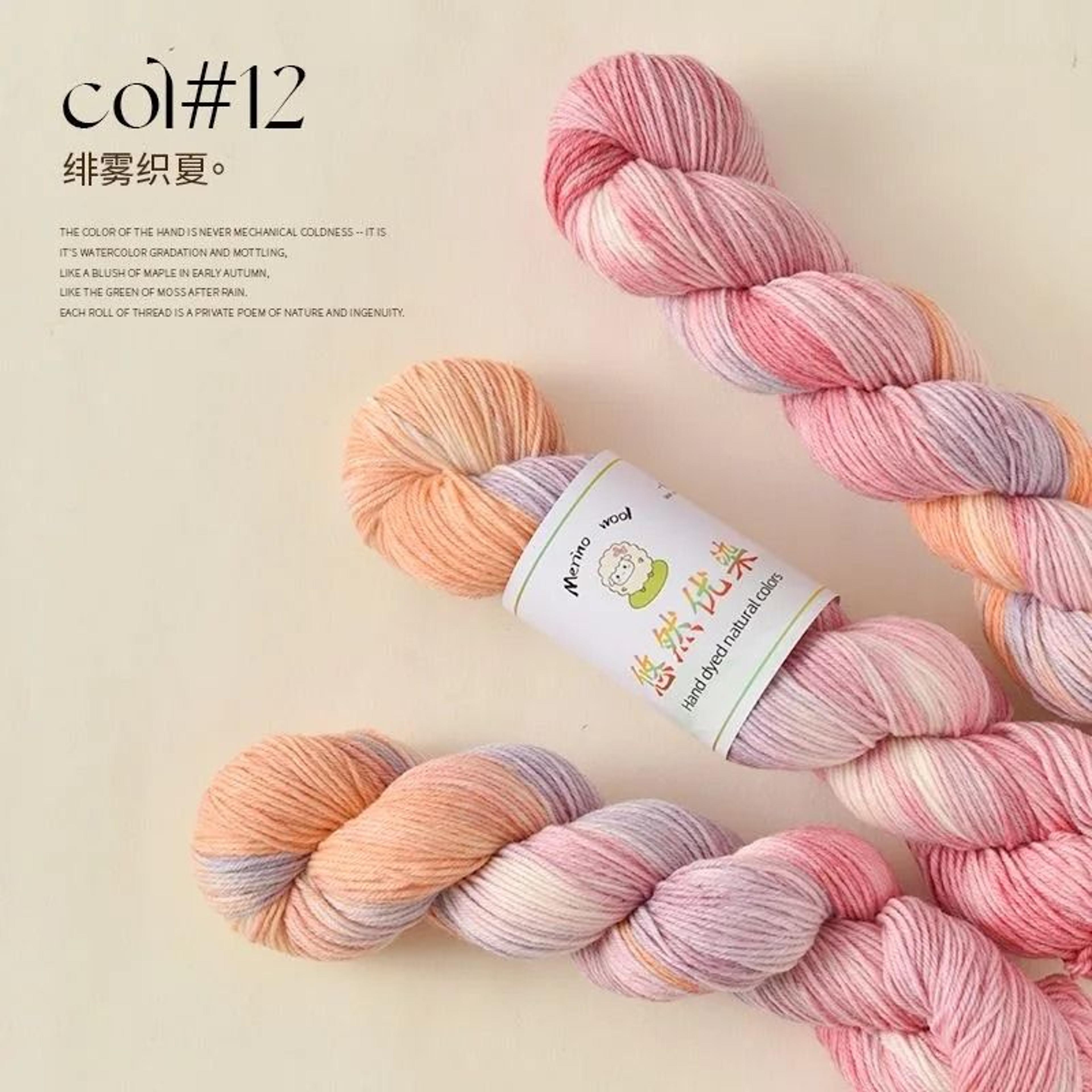 Hand Dyed Rainbow Merino Wool Yarn 35 Oz Soft Knitting Yarn For Sweaters Scarves Hats And Crochet 17