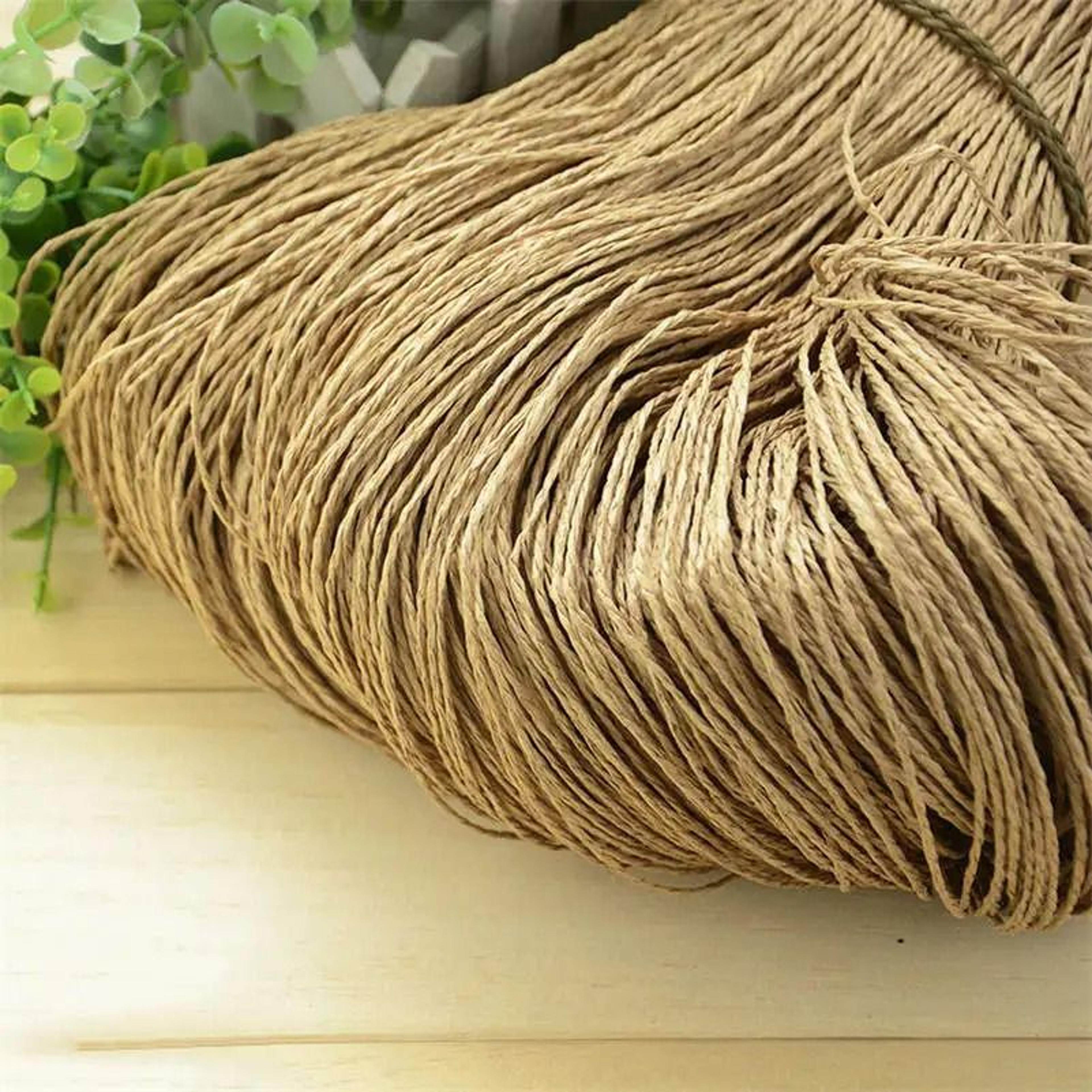 176 Oz Natural Raffia Straw Yarn 656 Yd Crochet Yarn For Summer Hats Bags And Basket Weaving 11