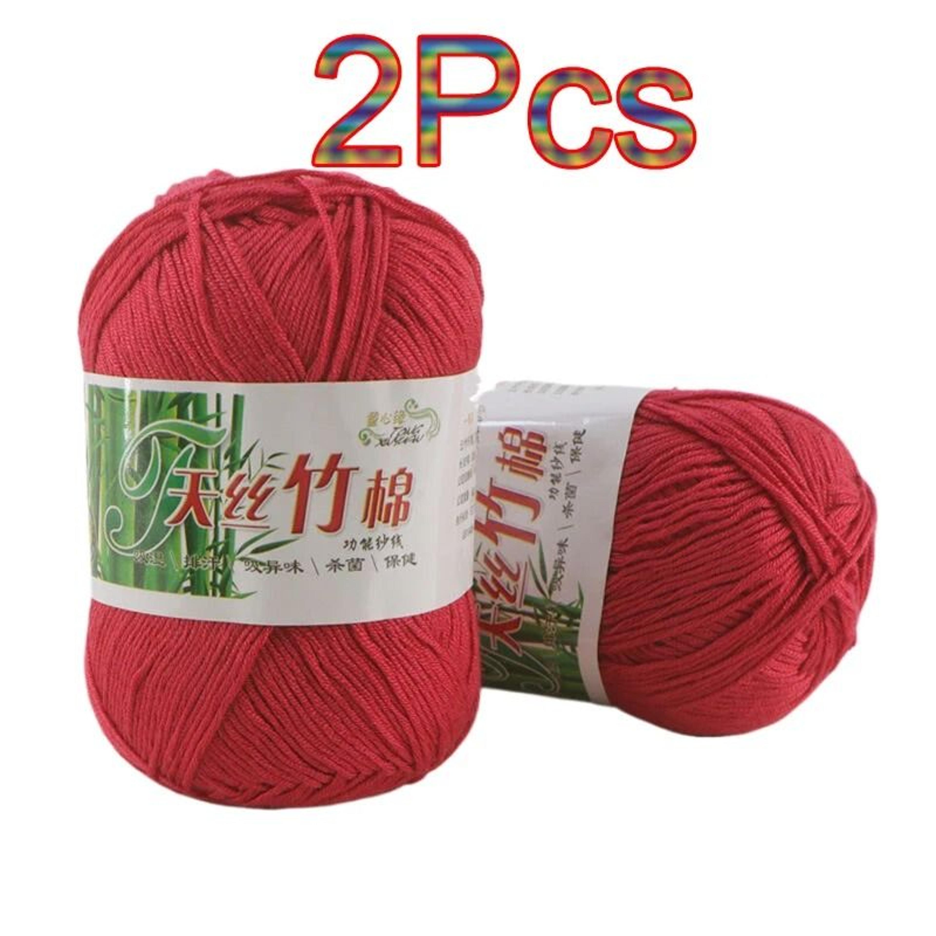 2 Pack Soft Bamboo Yarn For Baby Knitting And Crochet Lightweight Summer Yarn 29