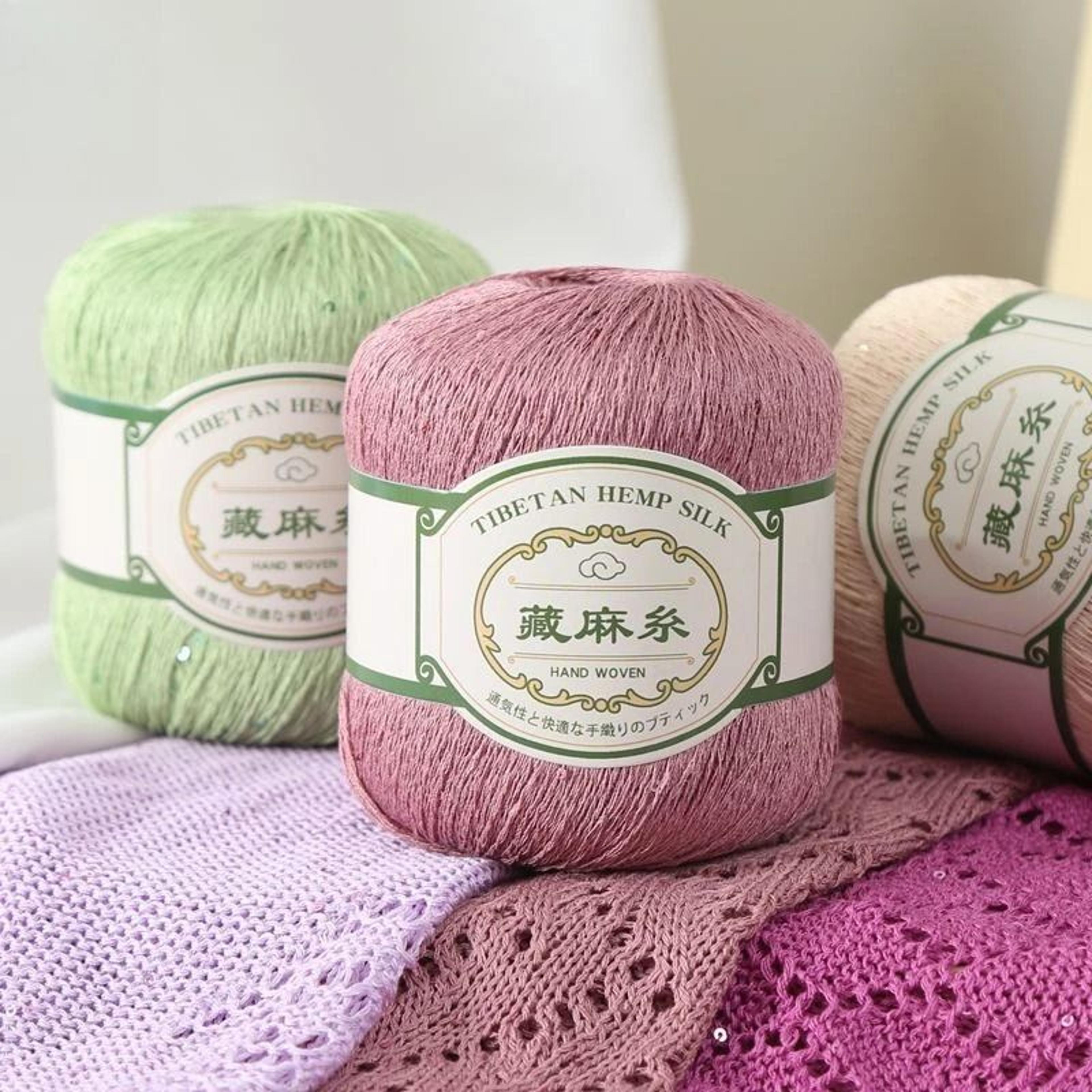 6 Pack Sequin Lace Yarn For Crochet Knitting Shawls And DIY Crafts 5