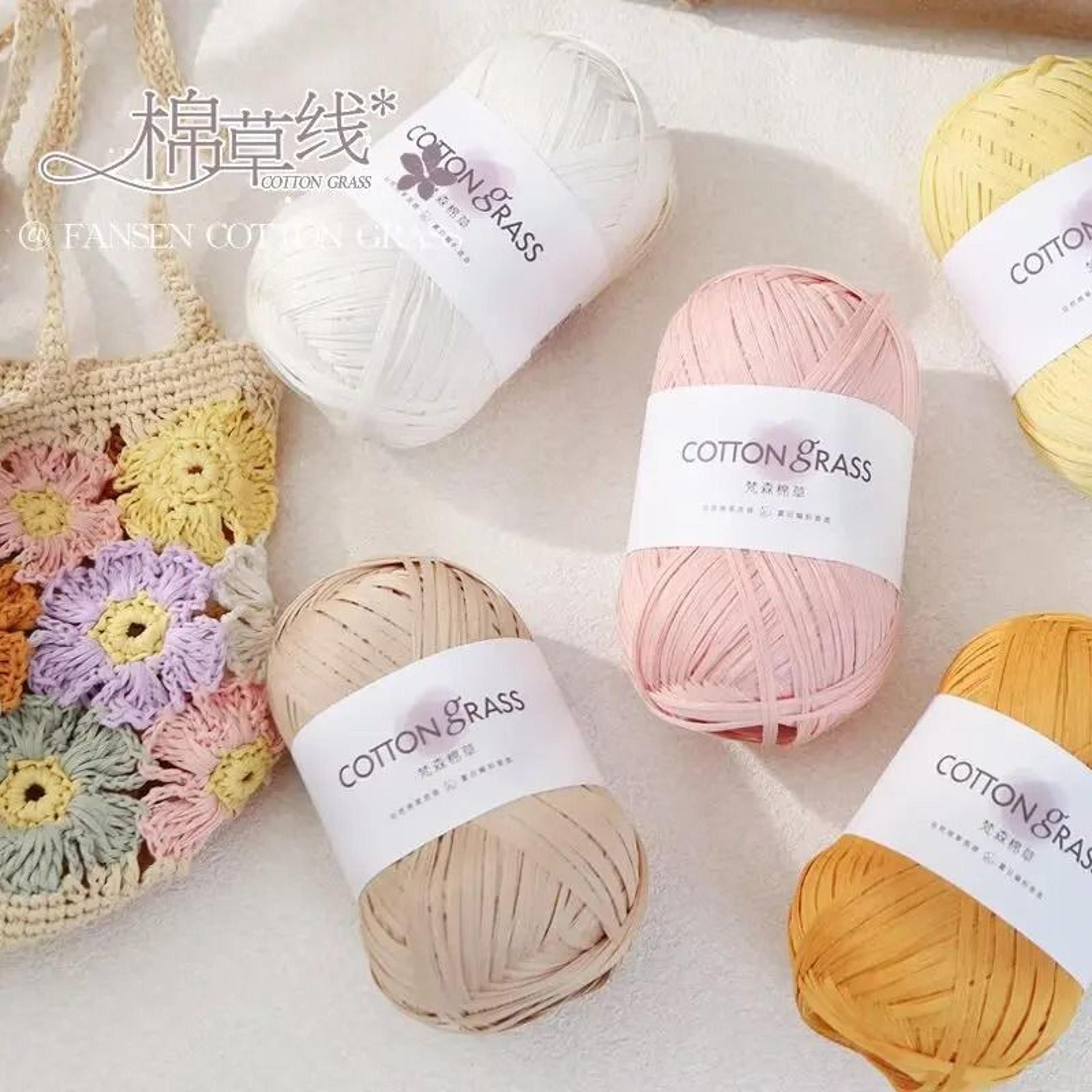 18 Oz Cotton Grass Raffia Style Yarn For Crochet Summer Bags Hats And DIY Crafts 4