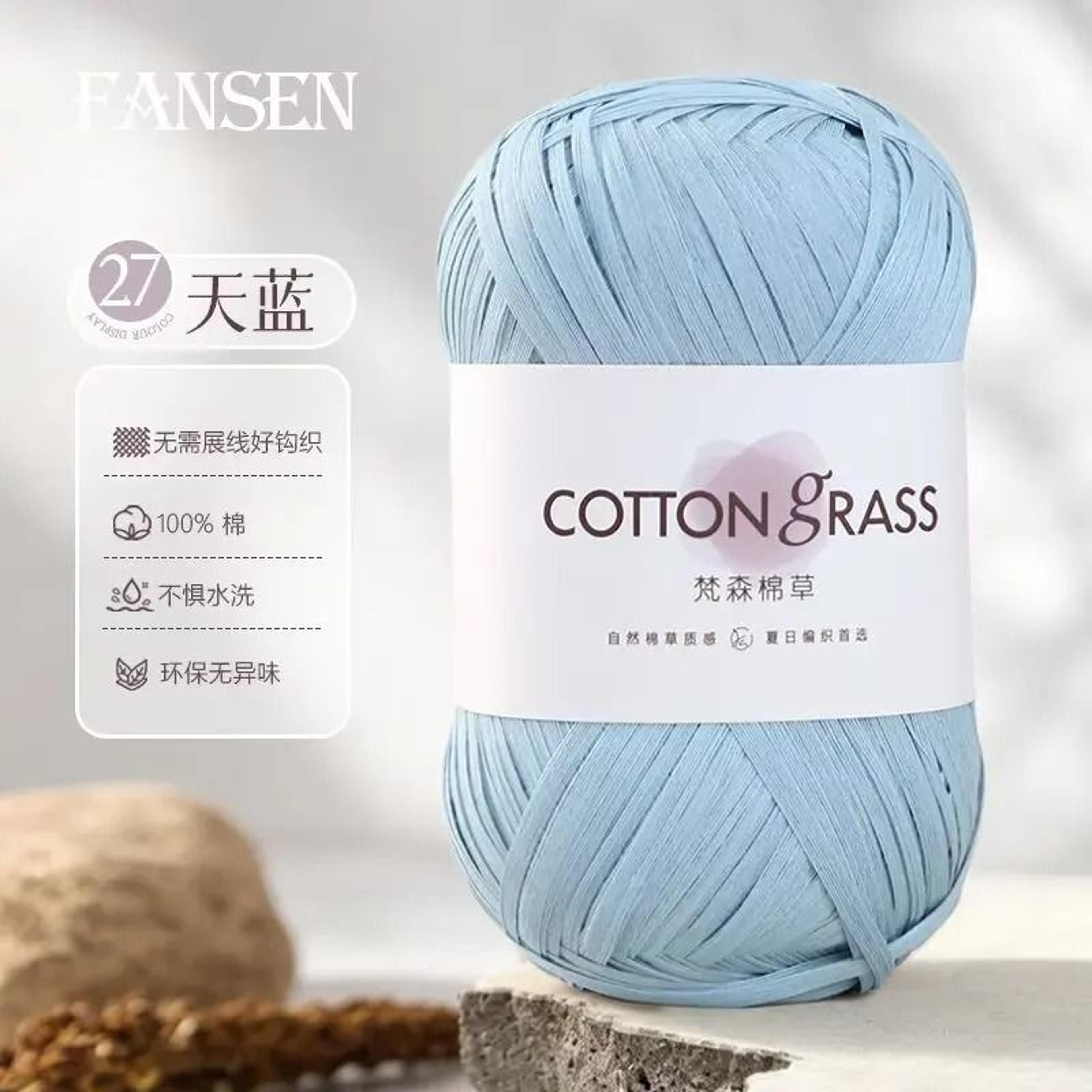 18 Oz Cotton Grass Raffia Style Yarn For Crochet Summer Bags Hats And DIY Crafts 25