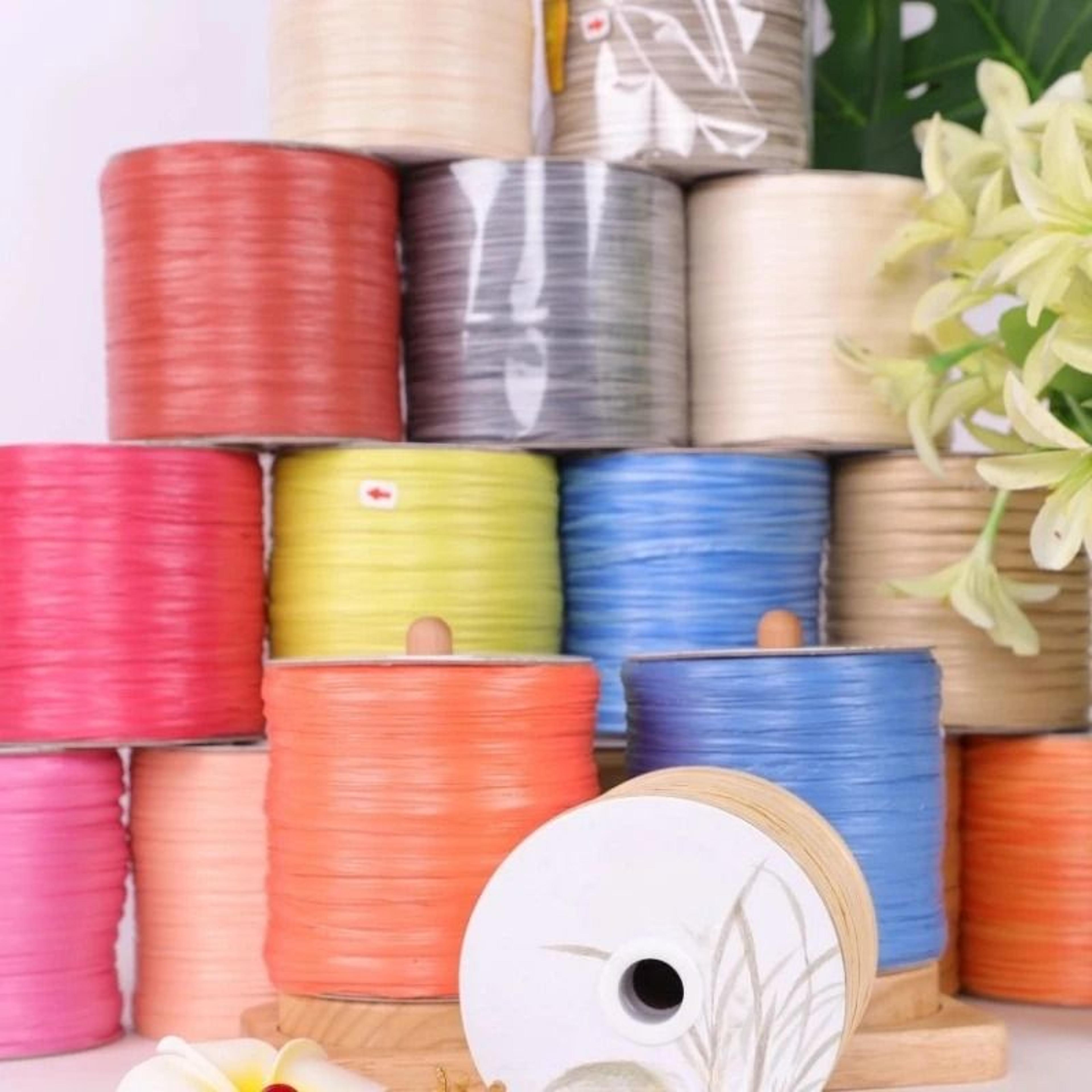 Natural Matte Raffia Yarn For Crochet Hats Bags  DIY Handcrafts 330g 600M 1