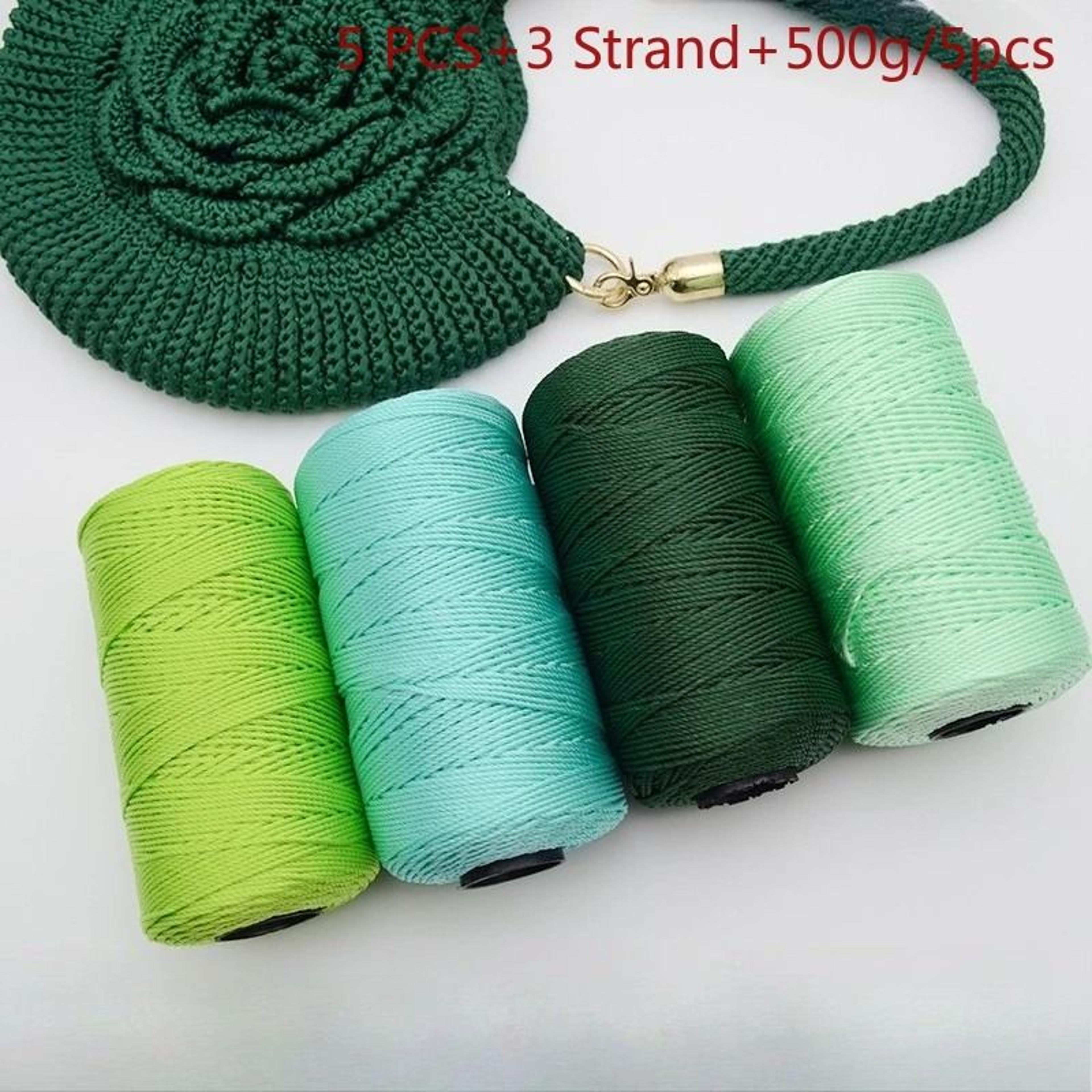 Colorful Ice Silk Crochet Yarn Set 5 Pack 500g Thin 15mm Yarn For DIY Bags Hats  Summer Crafts 5