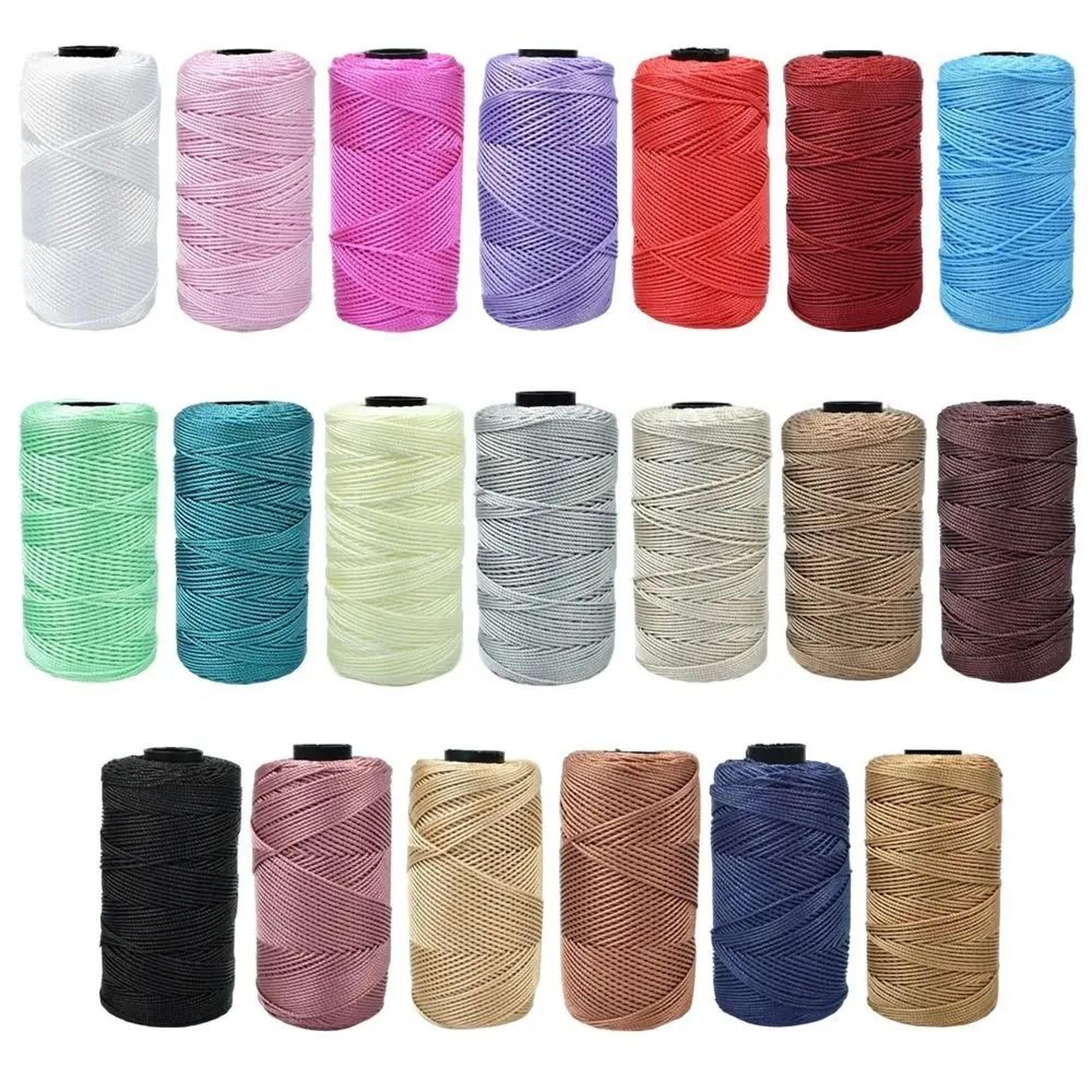 Decorative Ice Cotton Silk Crochet Yarn 15mm 200M Colored Polypropylene Thread For Bags Baskets  DI 2