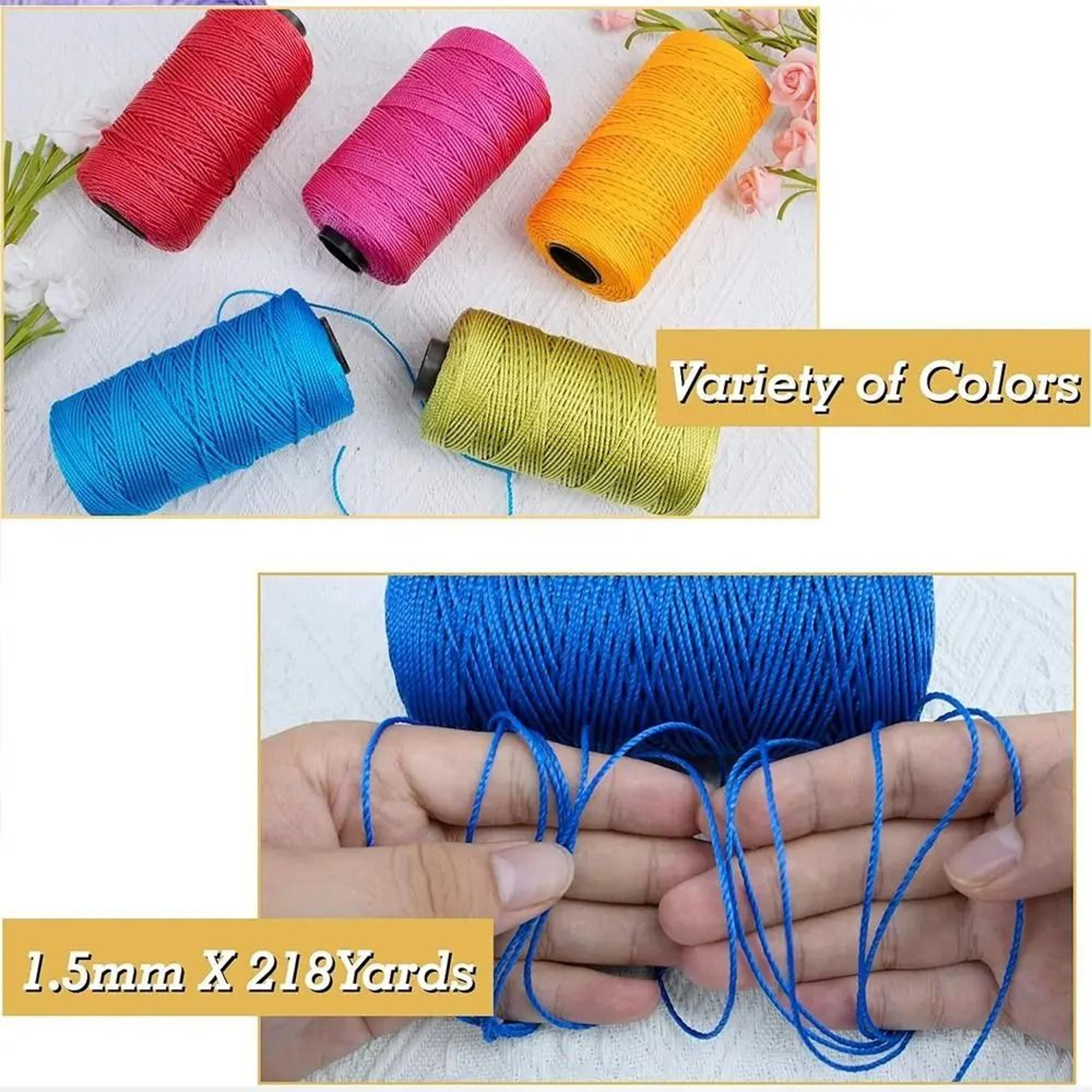 Decorative Ice Cotton Silk Crochet Yarn 15mm 200M Colored Polypropylene Thread For Bags Baskets  DI 4