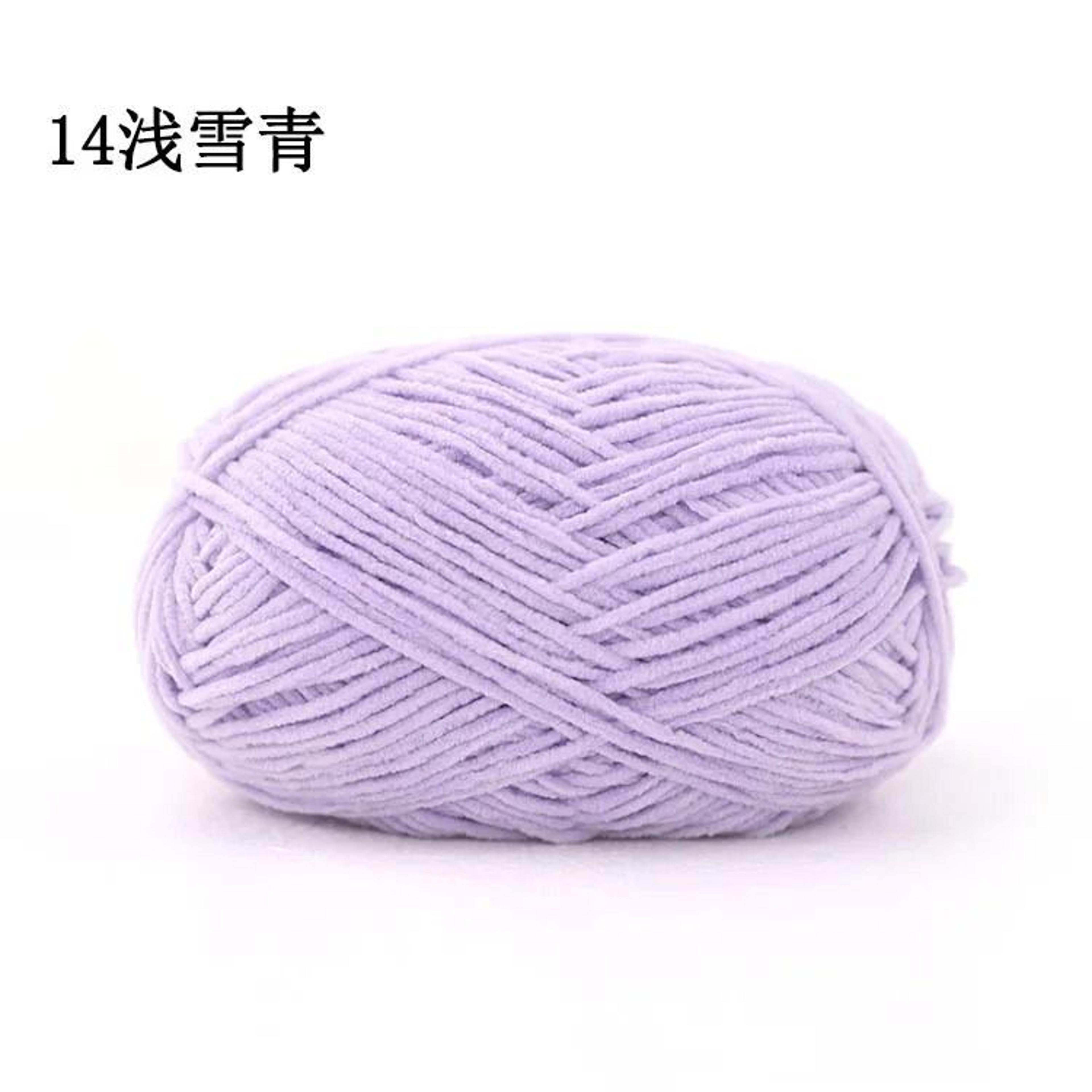Soft Matte Chenille Yarn 50g 3mm Crochet  Knitting Yarn For Hats Scarves Dolls And DIY Crafts 8