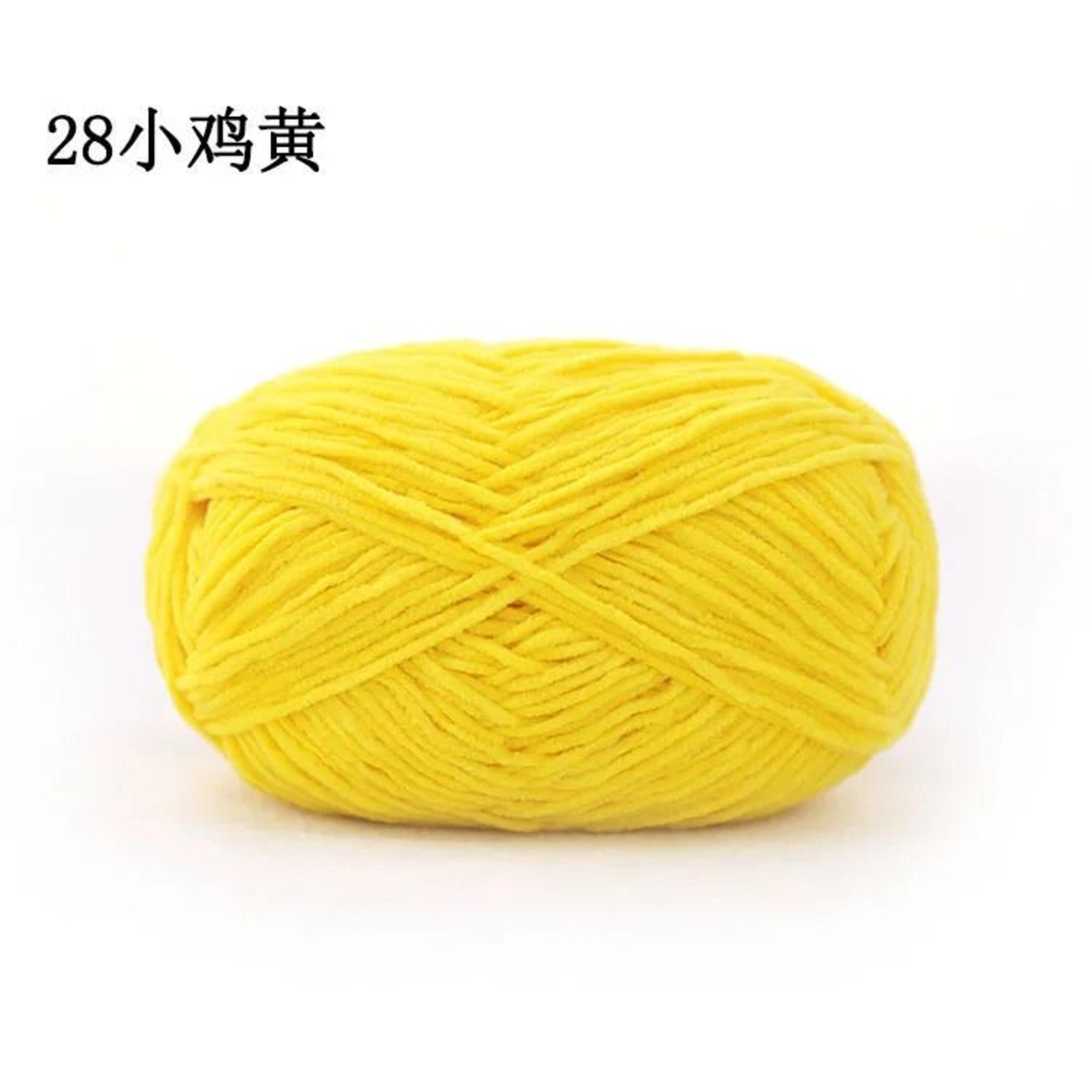 Soft Matte Chenille Yarn 50g 3mm Crochet  Knitting Yarn For Hats Scarves Dolls And DIY Crafts 13