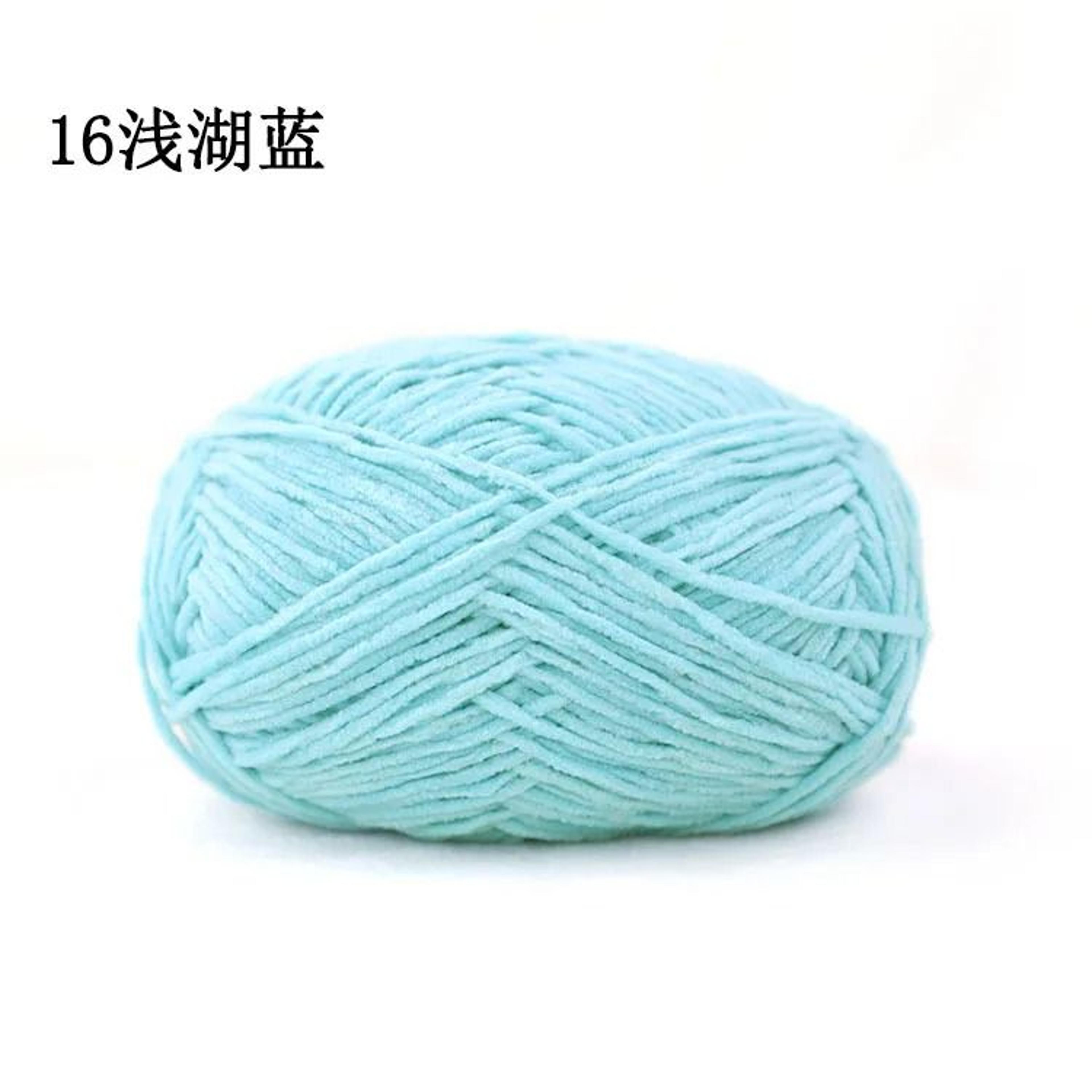 Soft Matte Chenille Yarn 50g 3mm Crochet  Knitting Yarn For Hats Scarves Dolls And DIY Crafts 16