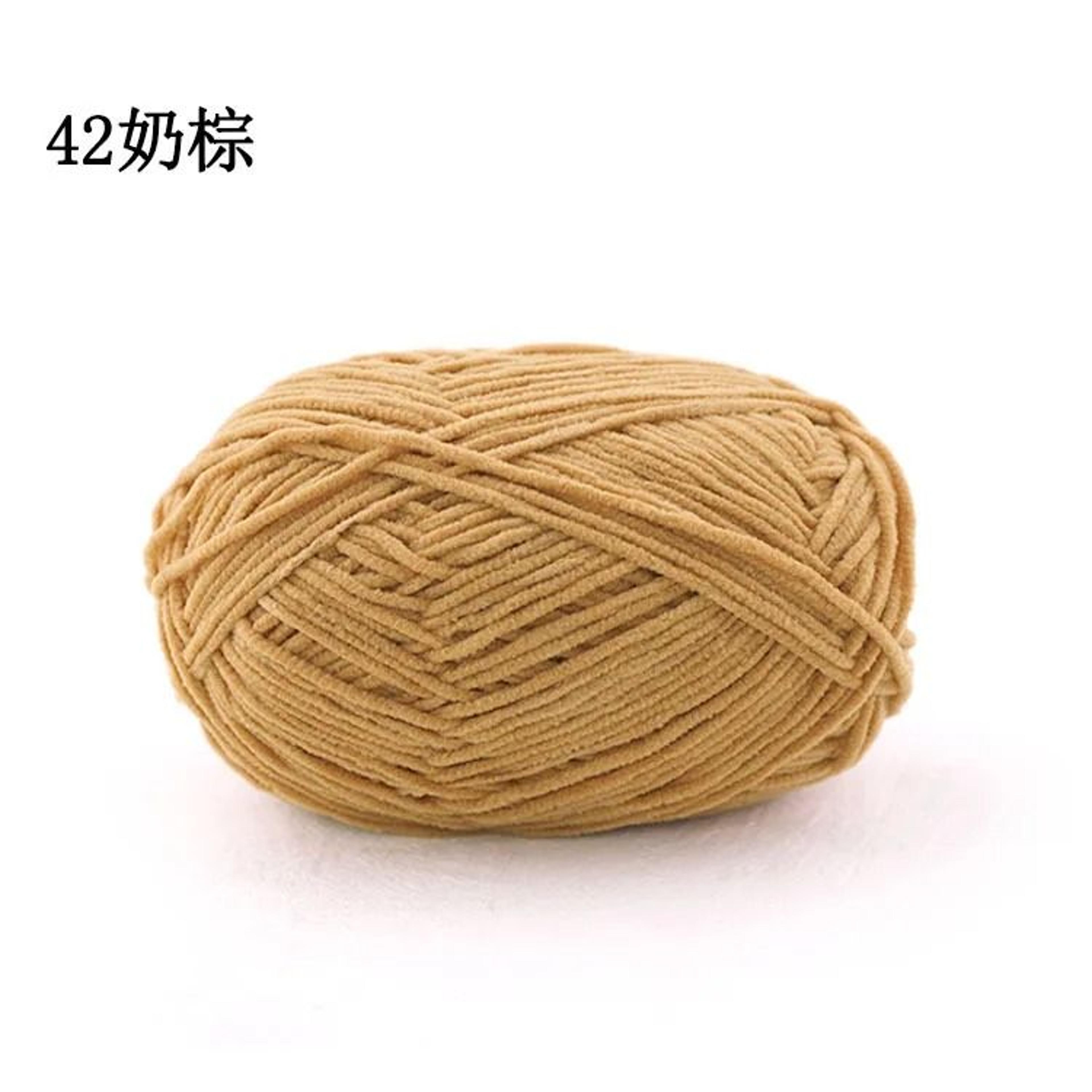 Soft Matte Chenille Yarn 50g 3mm Crochet  Knitting Yarn For Hats Scarves Dolls And DIY Crafts 18