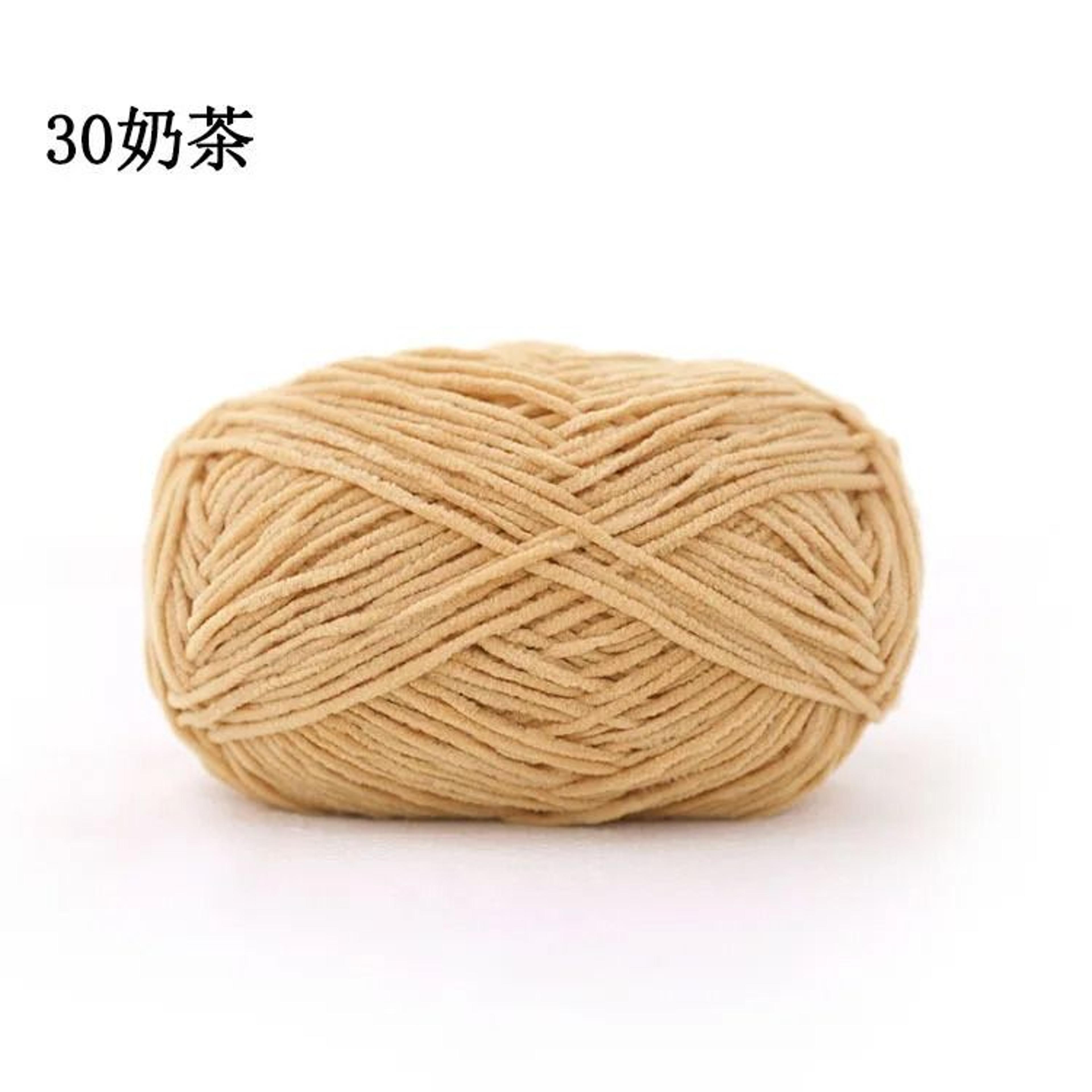 Soft Matte Chenille Yarn 50g 3mm Crochet  Knitting Yarn For Hats Scarves Dolls And DIY Crafts 21