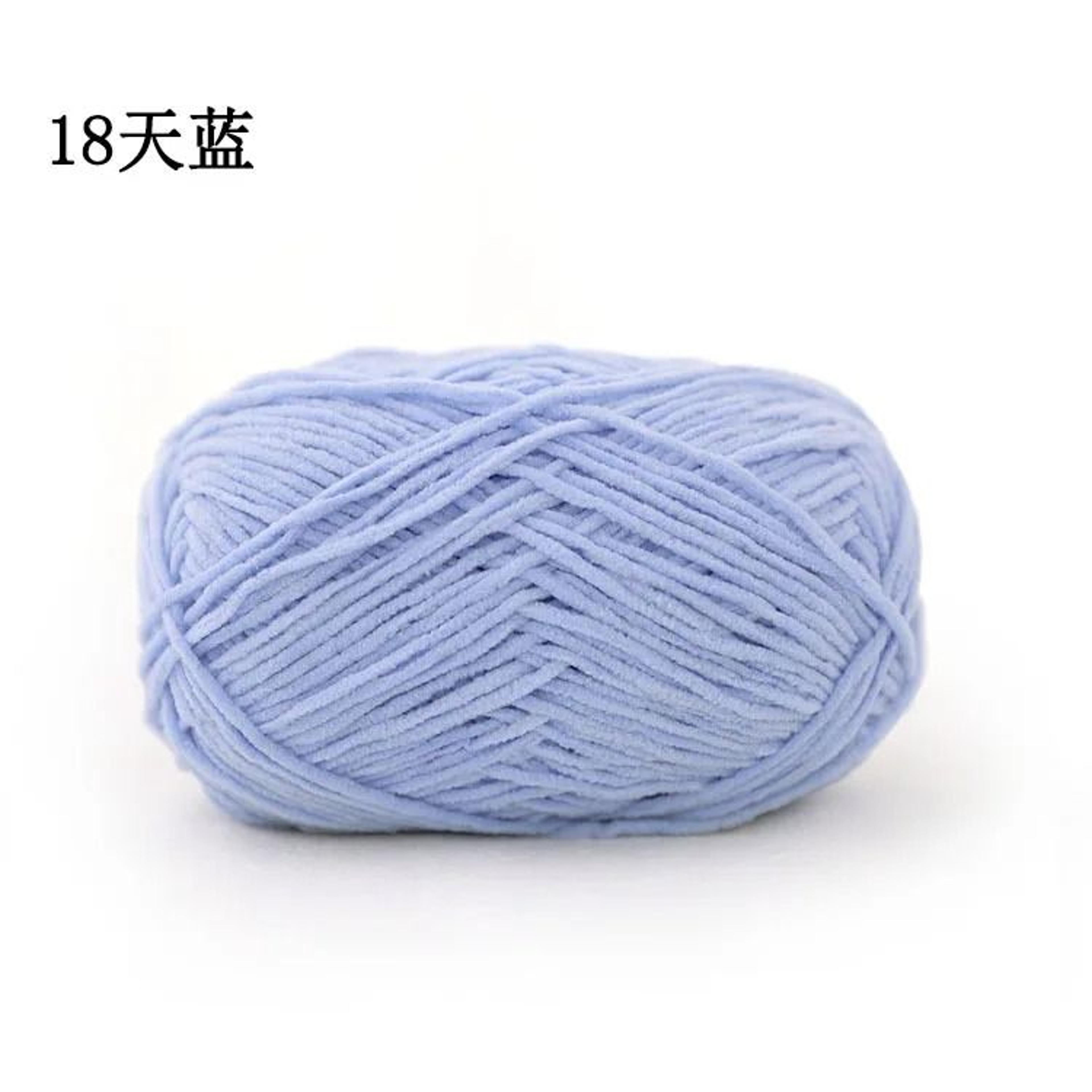 Soft Matte Chenille Yarn 50g 3mm Crochet  Knitting Yarn For Hats Scarves Dolls And DIY Crafts 24