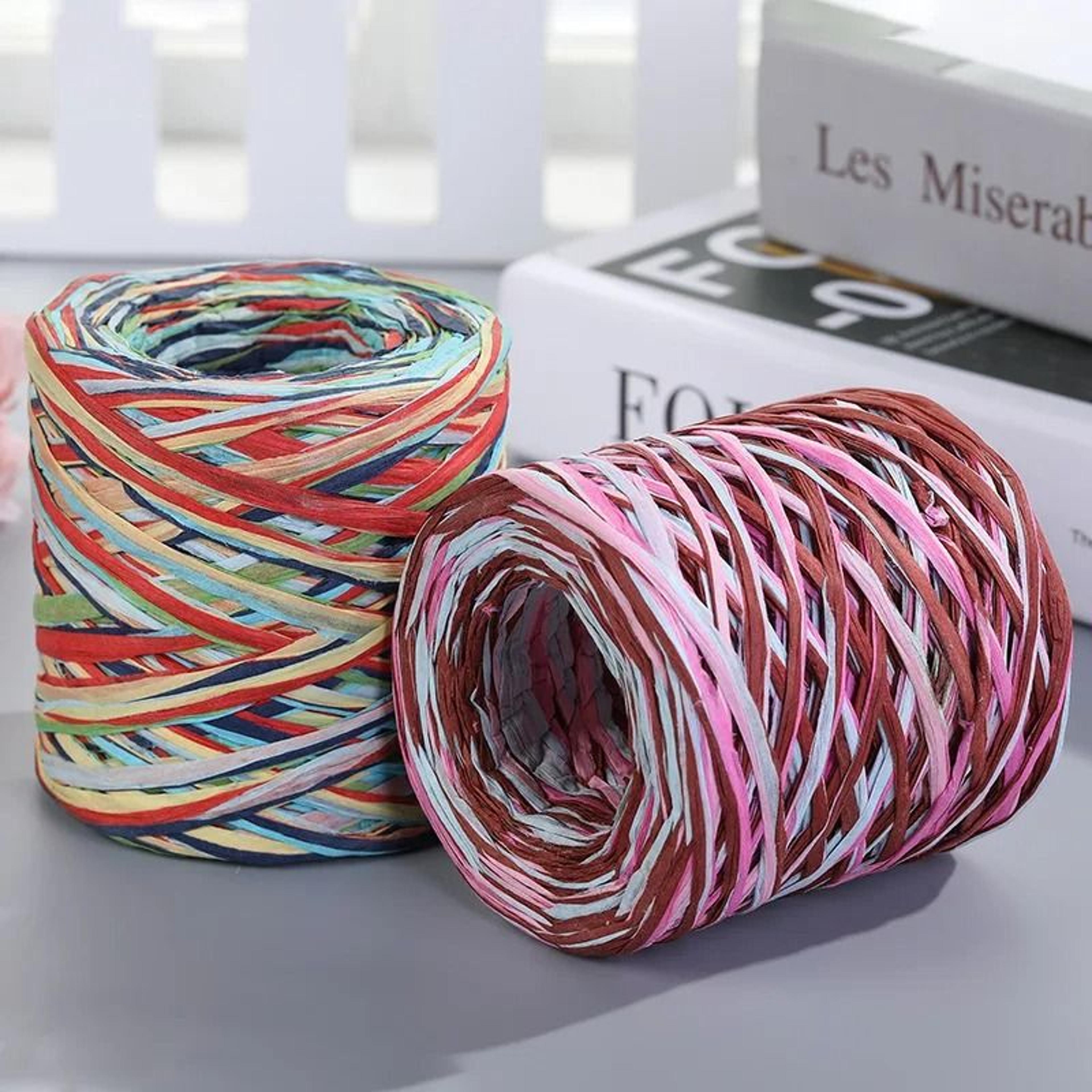 Natural Raffia Straw Crochet Yarn 219 Yards Paper Rope For Summer Hats Beach Bags  DIY Crafts 4