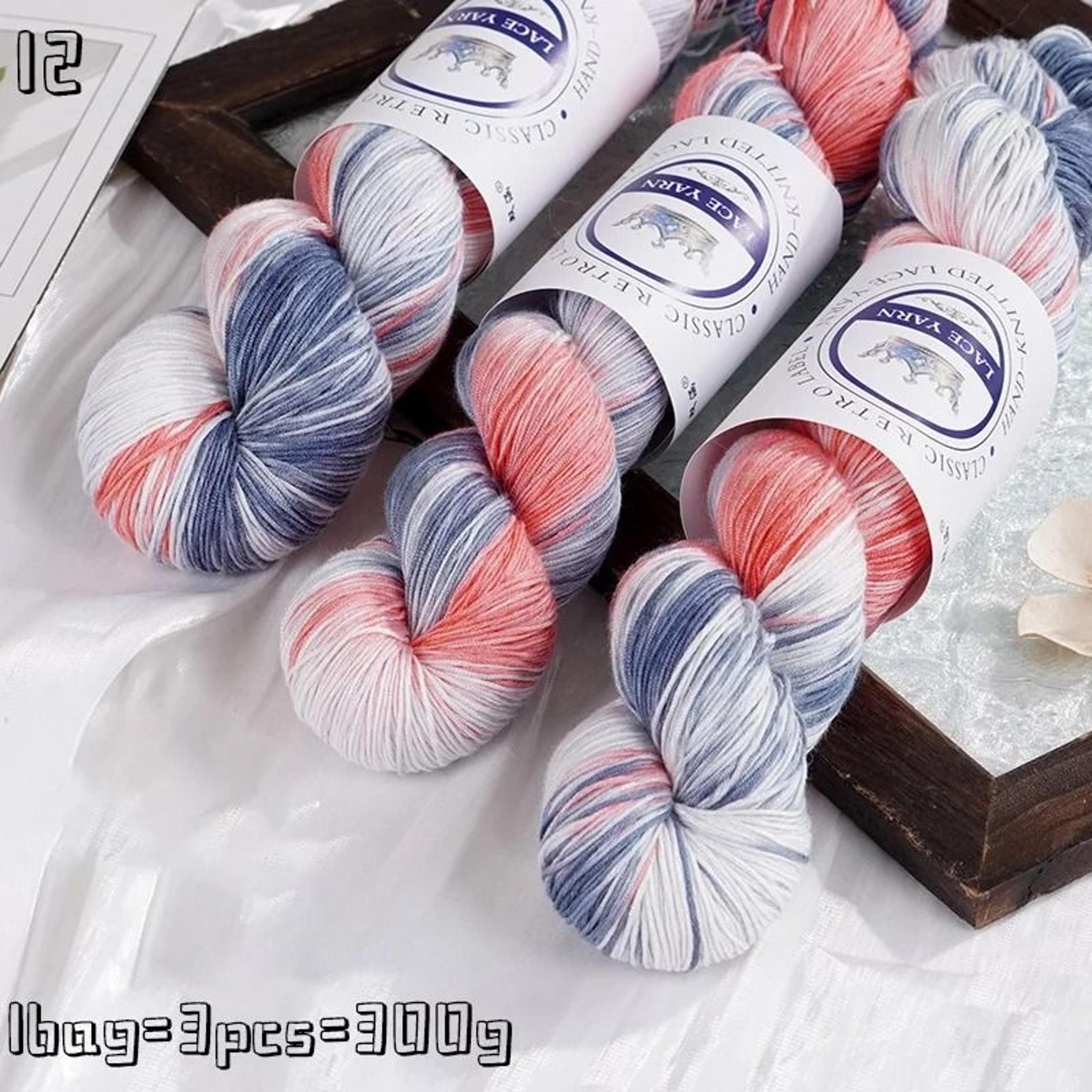 Hand Dyed Gradient Lace Yarn For Crochet Sweaters Shawls Scarves Hats  DIY Crafts 12