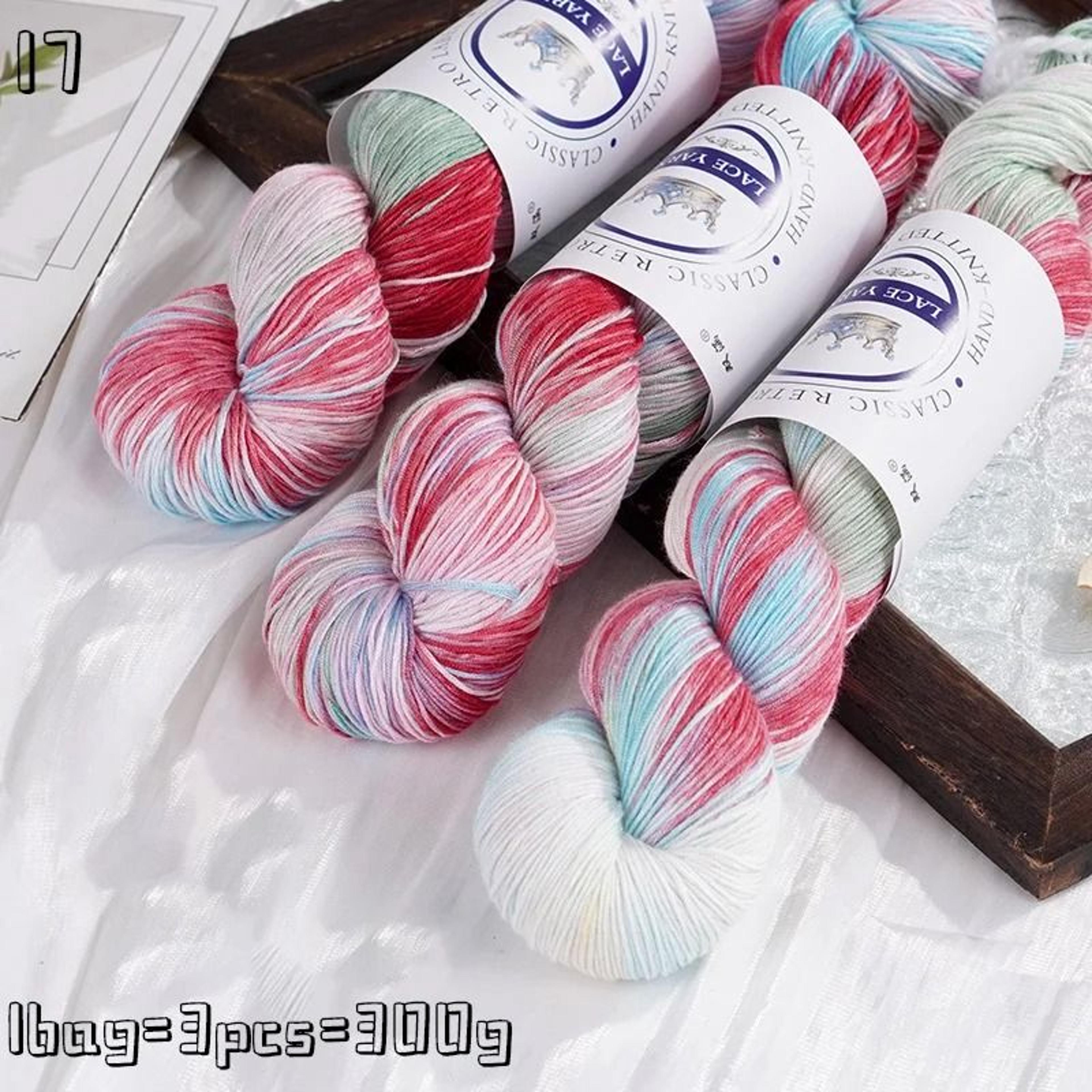 Hand Dyed Gradient Lace Yarn For Crochet Sweaters Shawls Scarves Hats  DIY Crafts 22