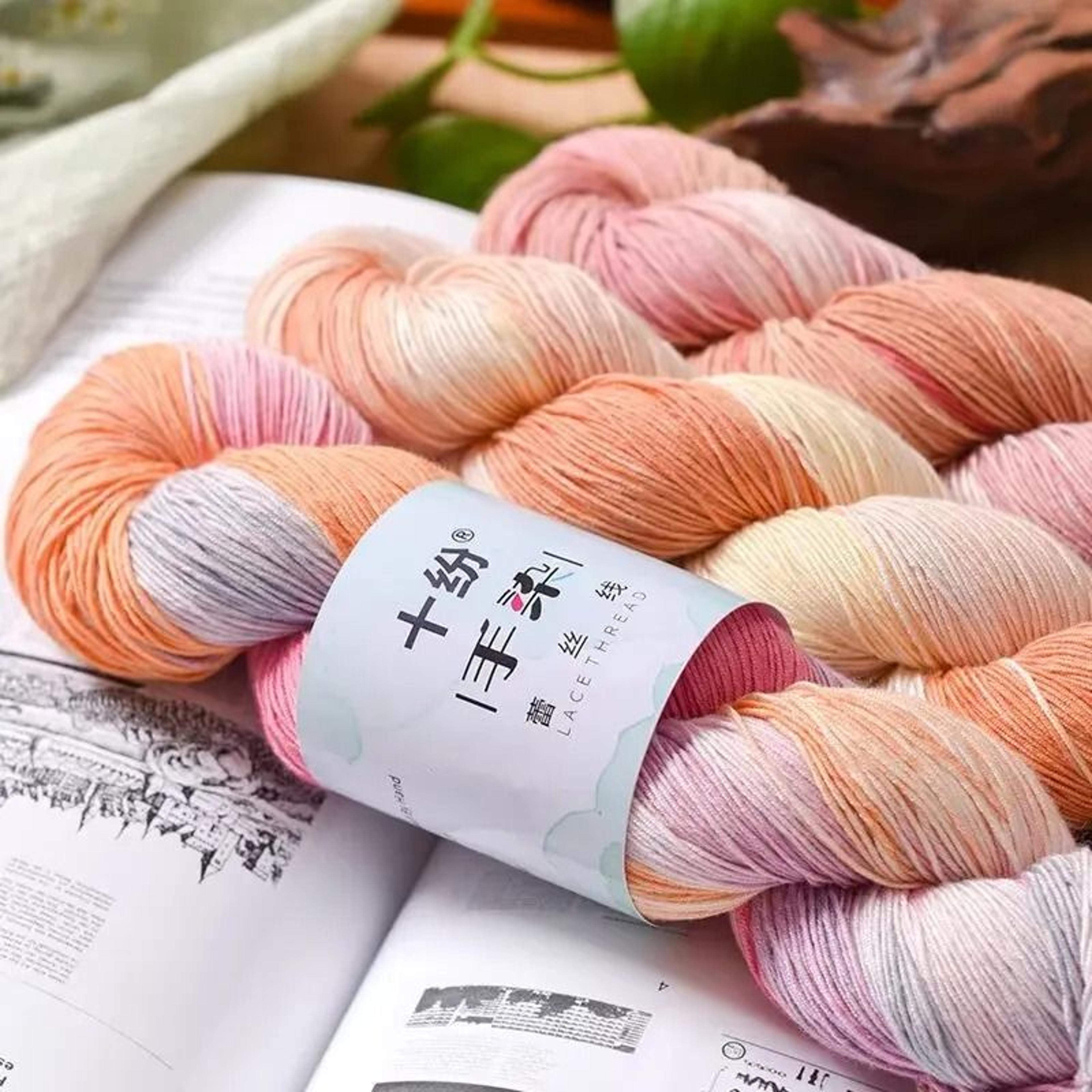 Hand Dyed Gradient Lace Yarn 353 Oz For Crochet Knitting Shawls  DIY Handmade Crafts 3