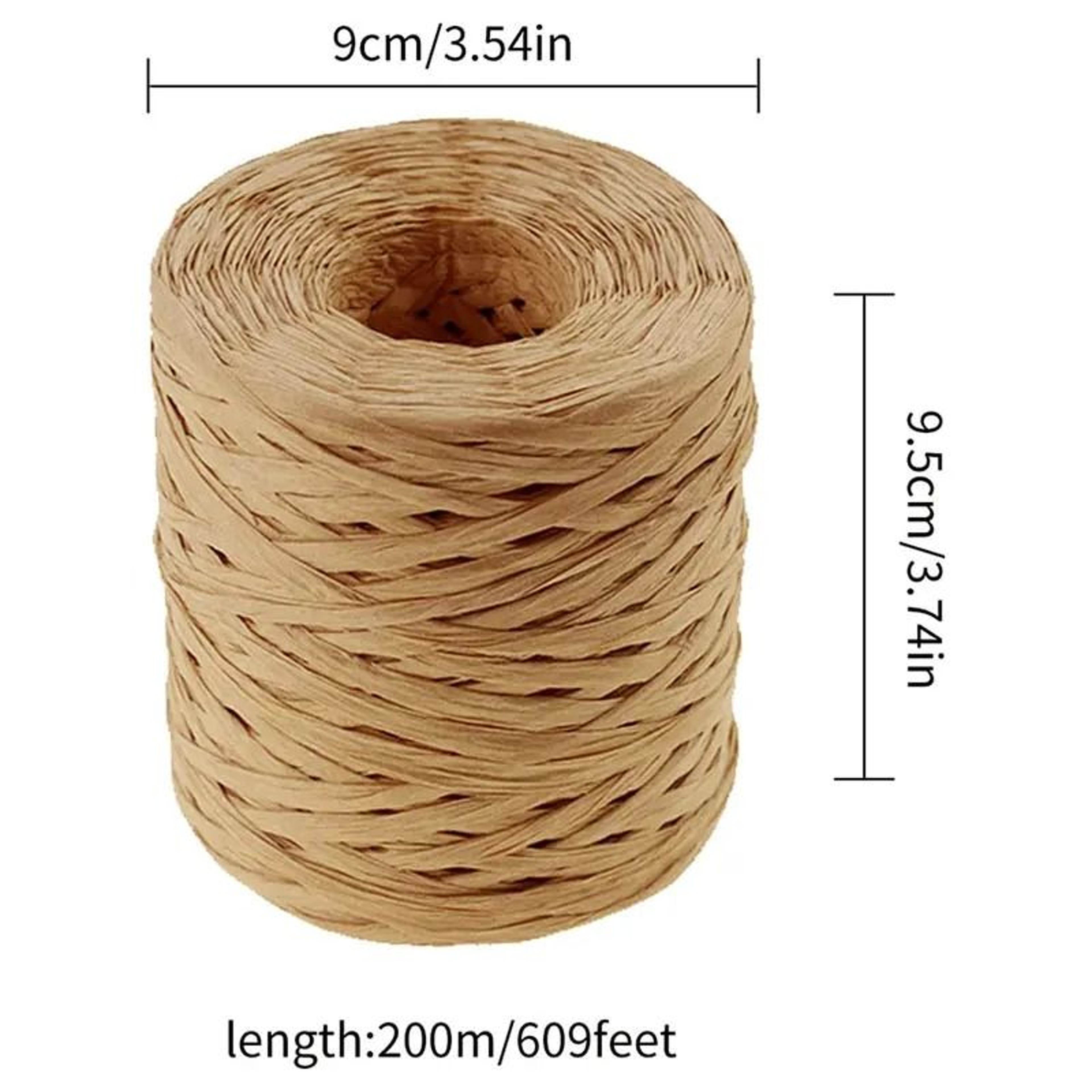 Natural Raffia Paper Ribbon 218 Yards For Gift Wrapping Crochet And DIY Crafts 3