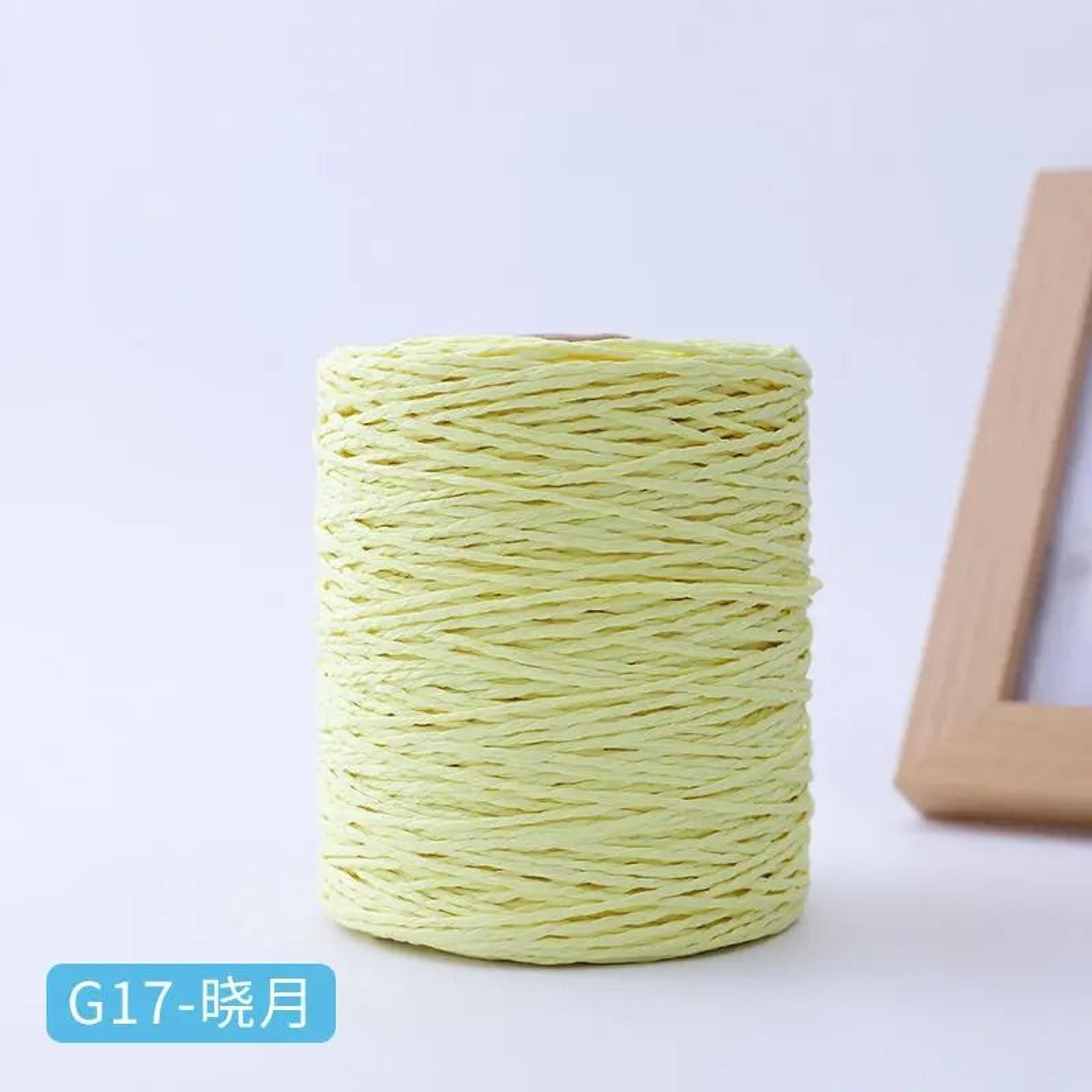 Natural Cotton Raffia Crochet Yarn 306 Yards For Summer Hats Bags And Hand Knitting 12
