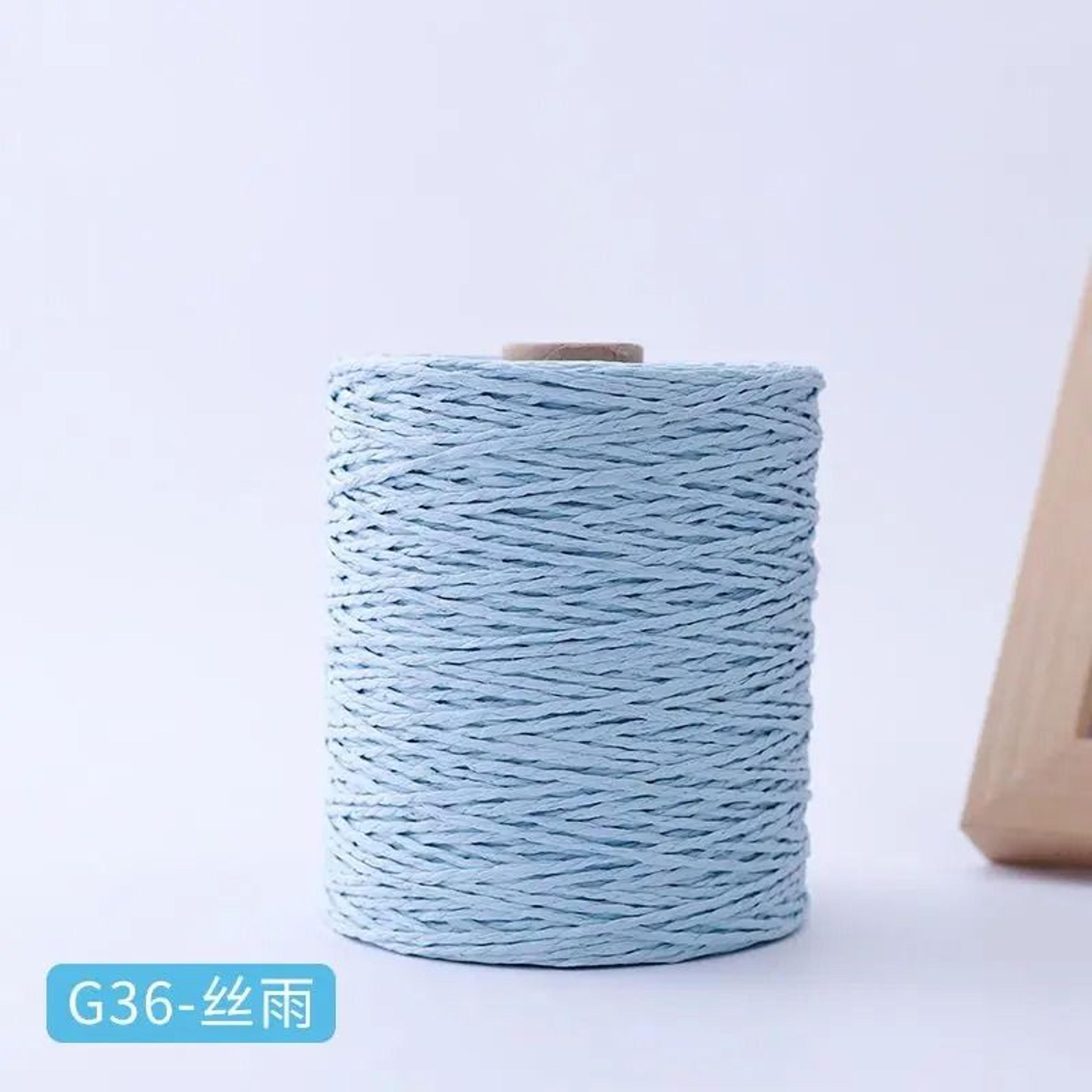 Natural Cotton Raffia Crochet Yarn 306 Yards For Summer Hats Bags And Hand Knitting 17