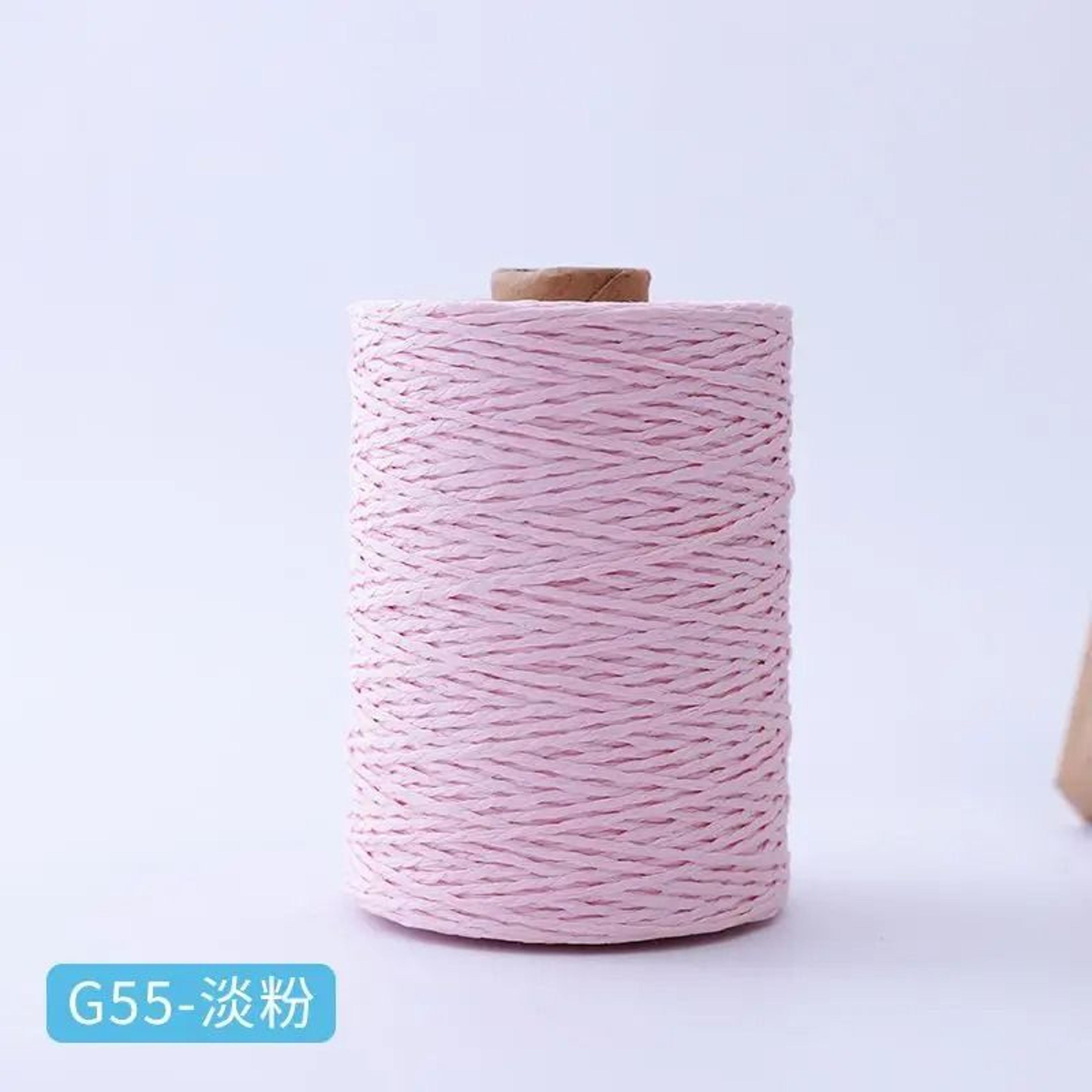 Natural Cotton Raffia Crochet Yarn 306 Yards For Summer Hats Bags And Hand Knitting 23