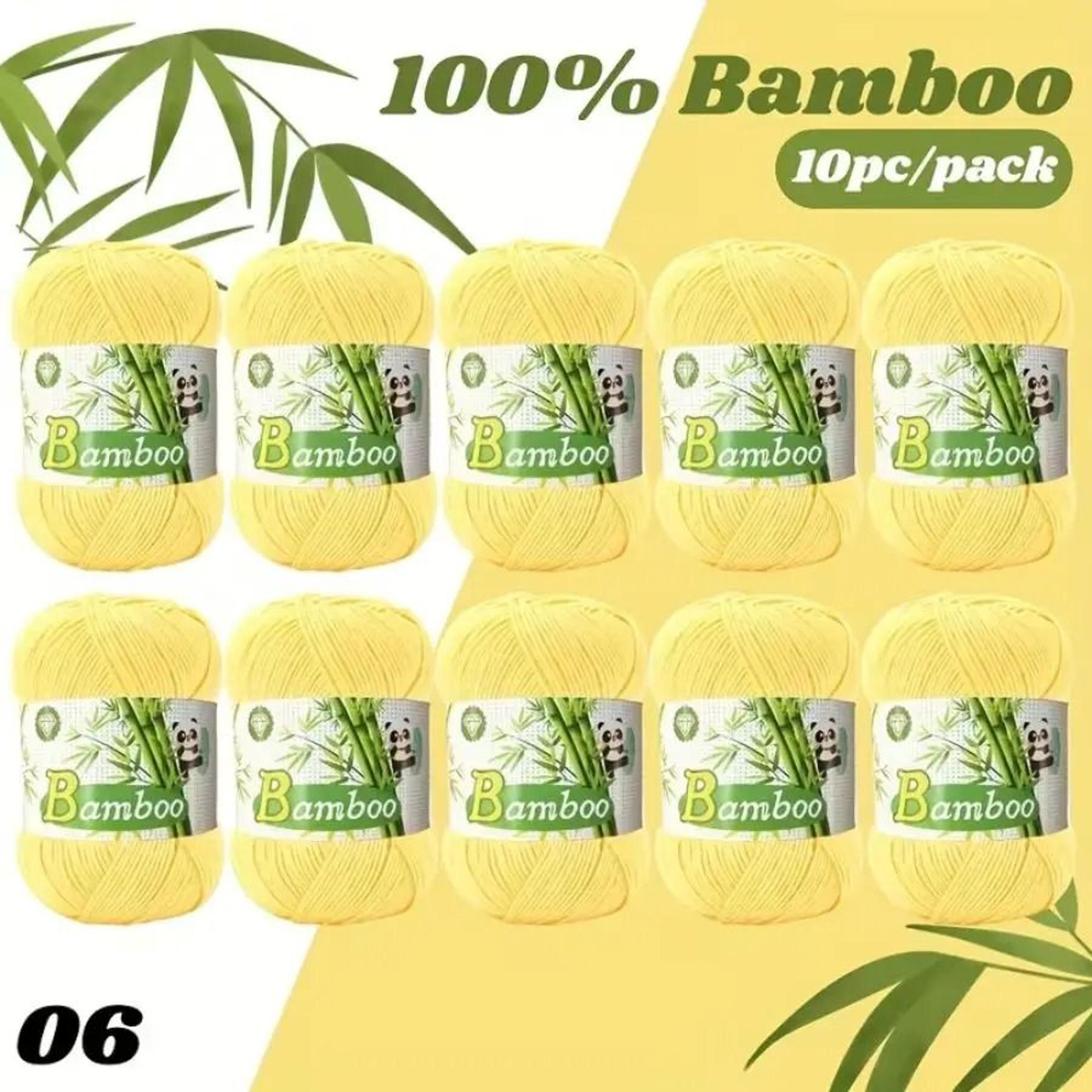 Soft Bamboo Cotton Yarn Set 1764 Oz 10 Balls For Crochet Knitting And Baby Clothing 17