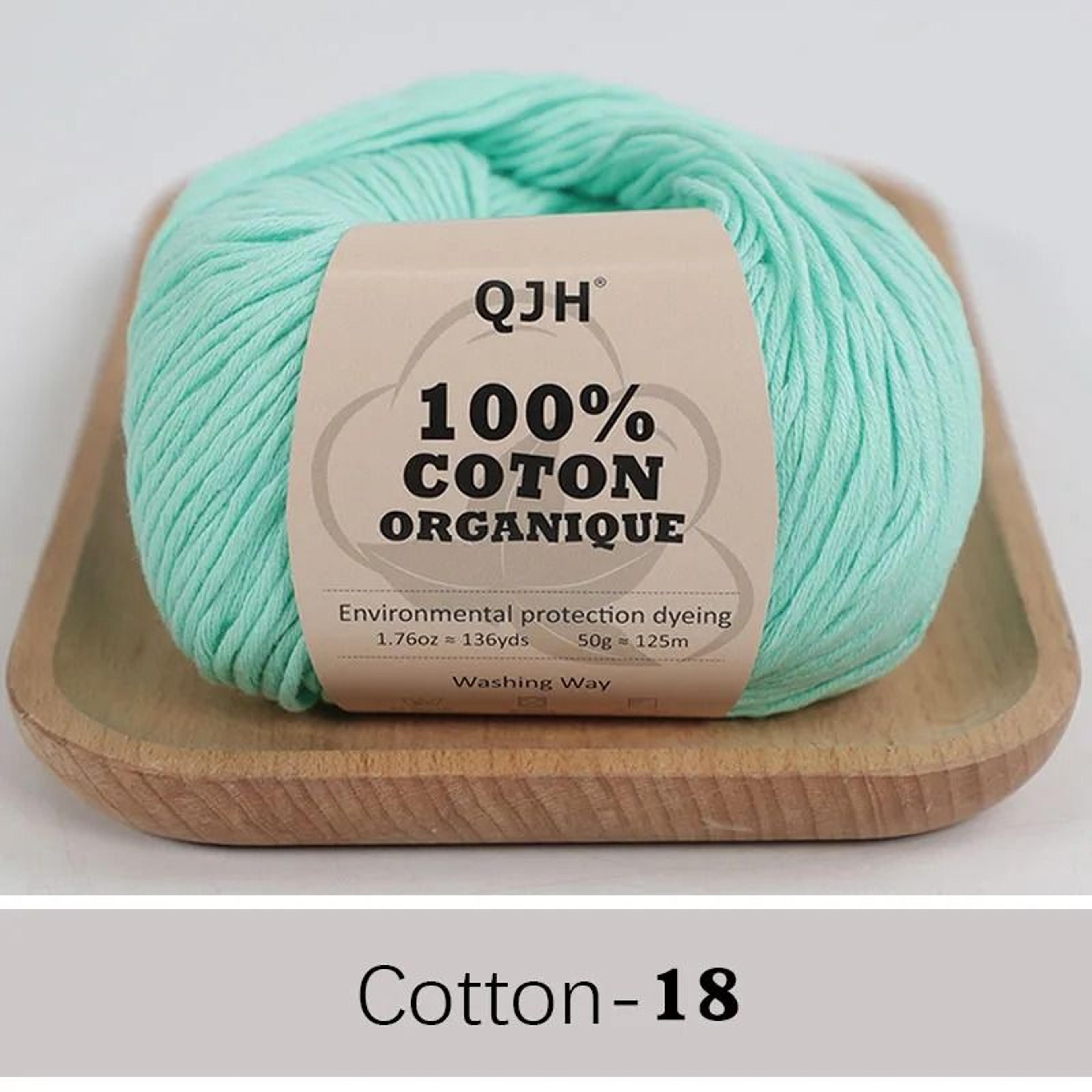 QJH 100 Cotton Sport Weight Yarn Set 6 Balls For Crochet Amigurumi And Baby Knitting 24
