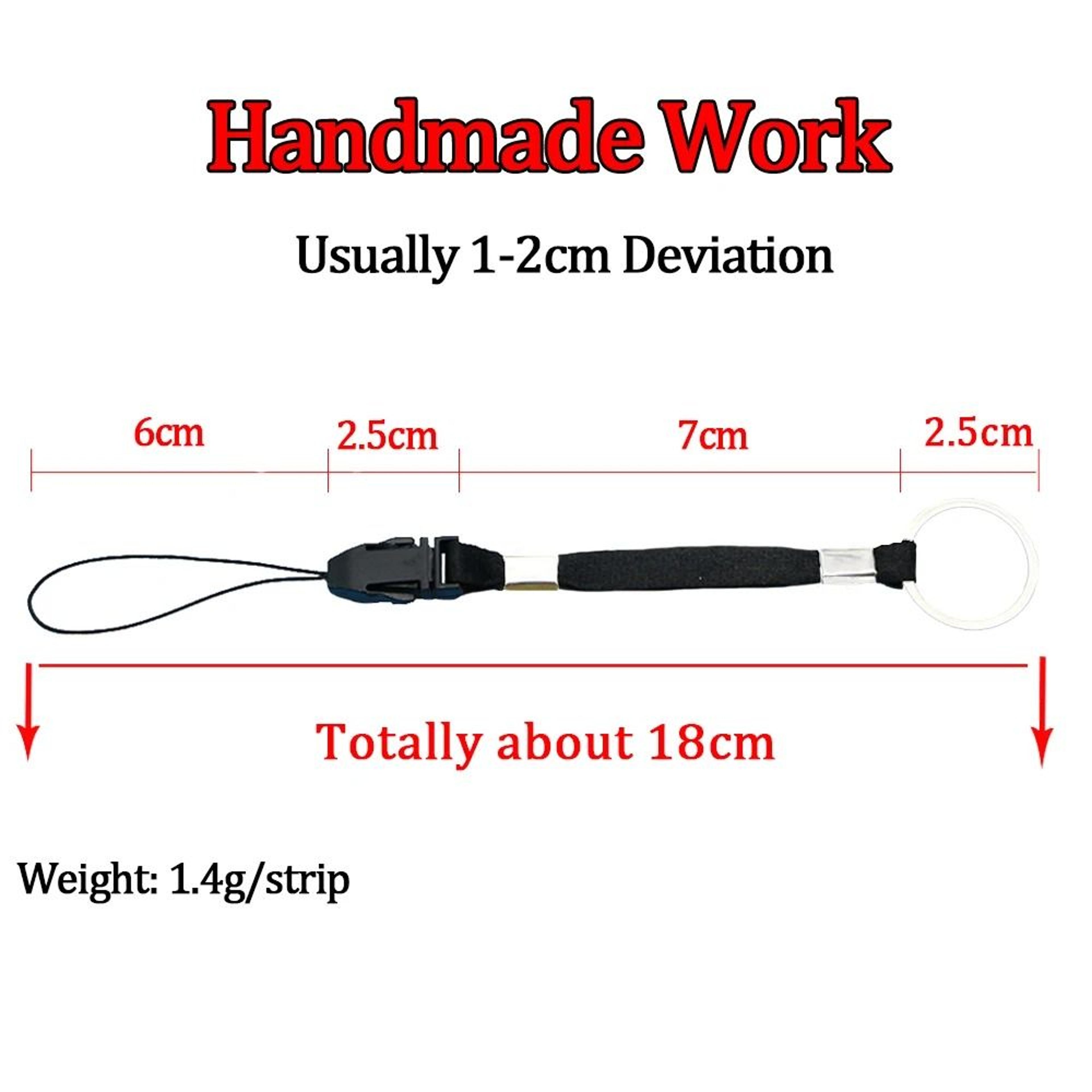 Adjustable Black Paracord Wrist Lanyard Set For Flashlights Cameras Phones And EDC Gear 1