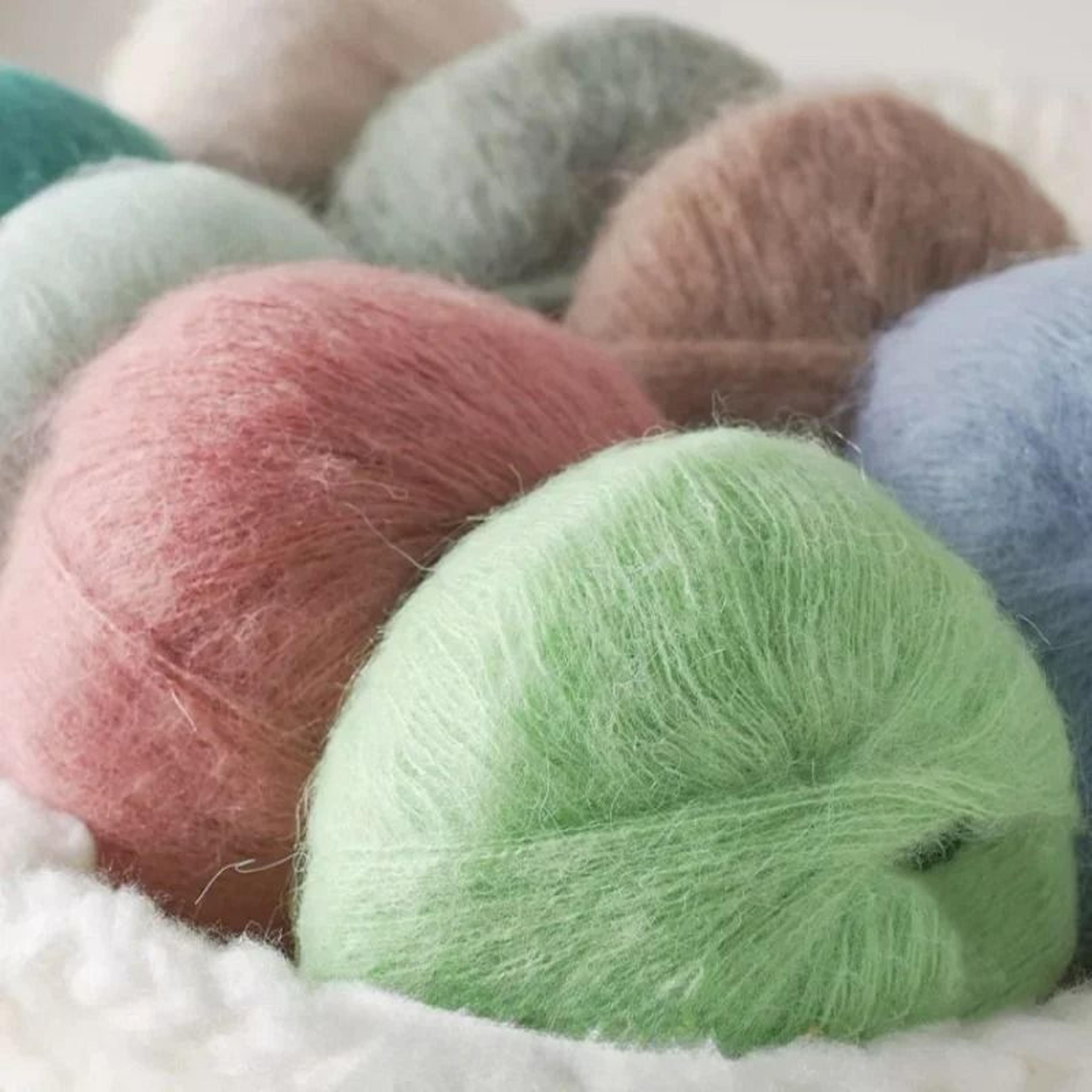 8 Piece Soft Mohair Yarn Set For Crochet Knitting Amigurumi And DIY Crafts 1