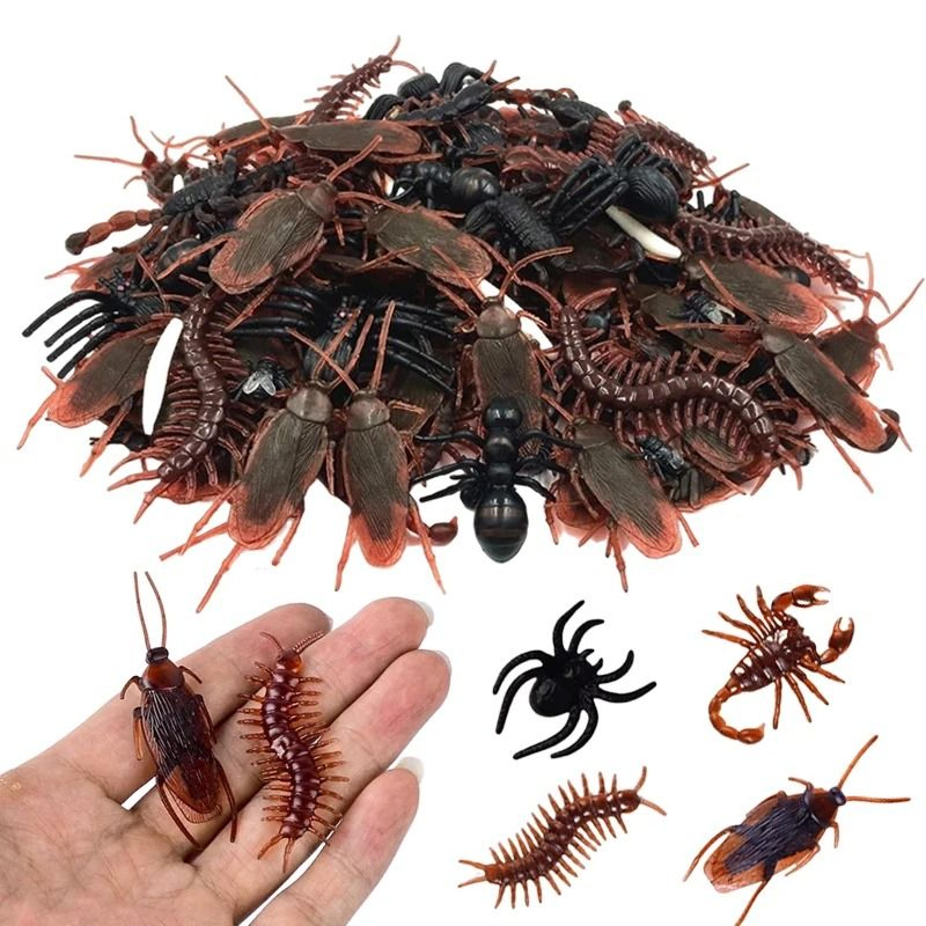 realistic fake bugs halloween prank decoration set