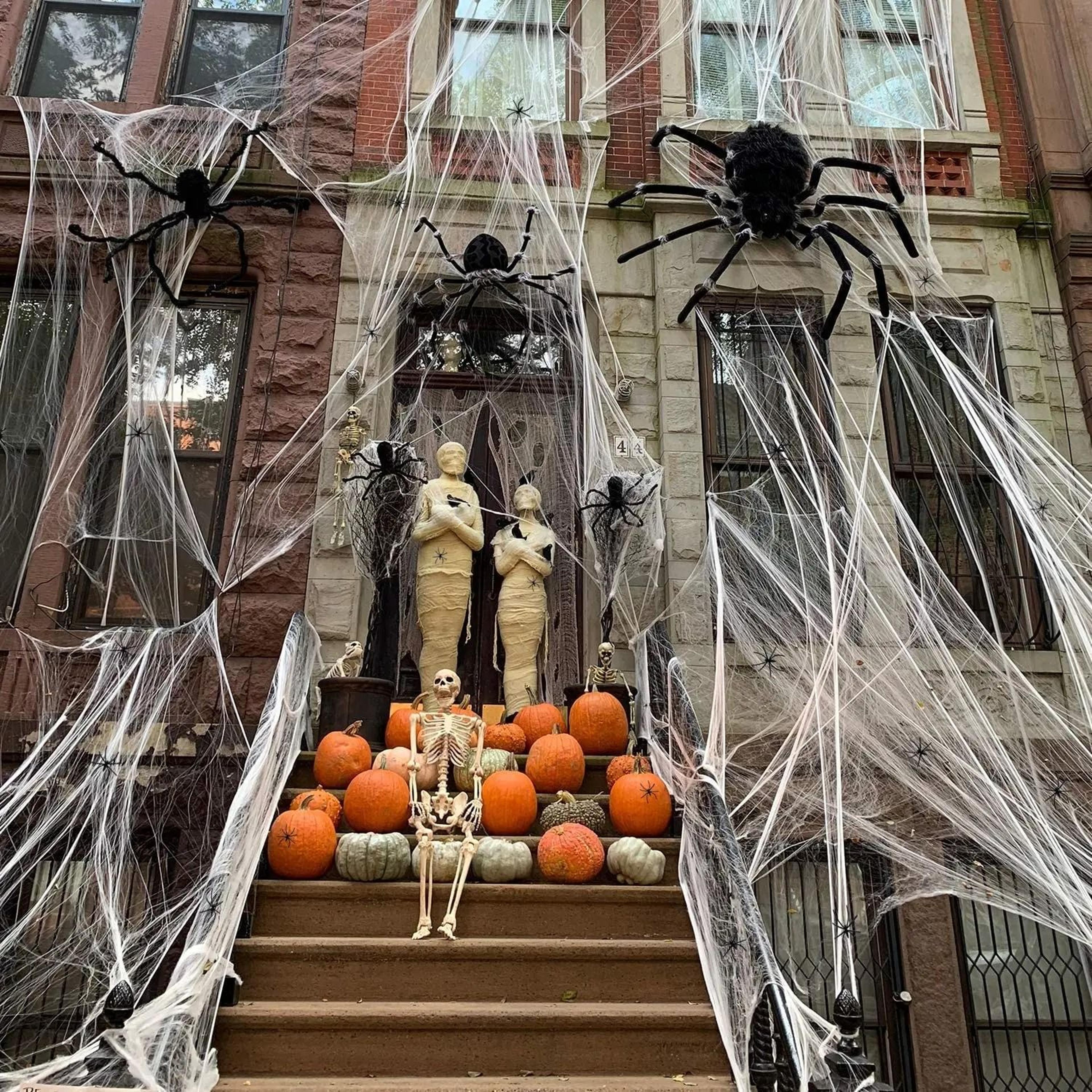 Super Stretch Artificial Spider Web Halloween Cobweb Decor 6