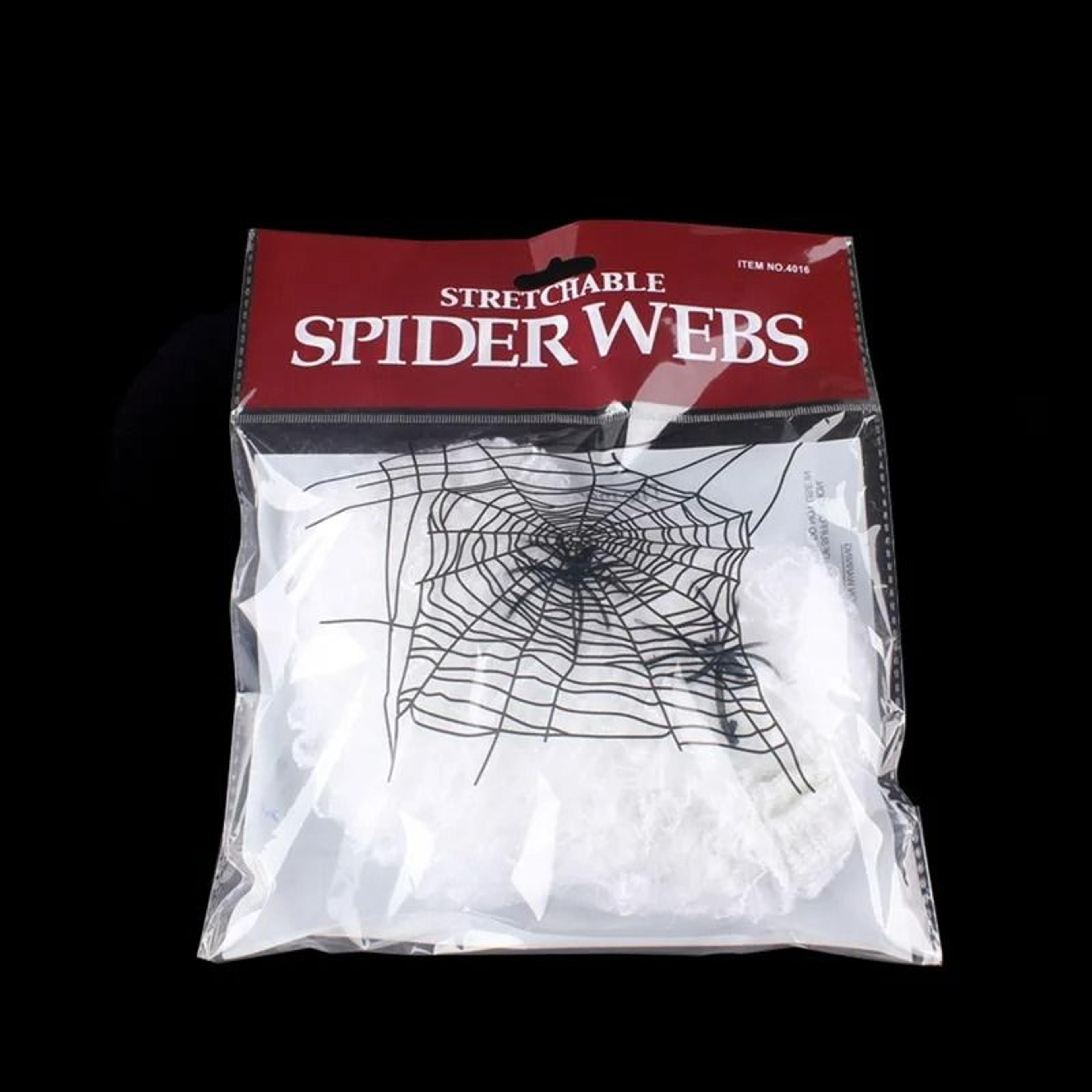 Stretchy Halloween Spider Web White Cobweb Haunted House Decoration 6