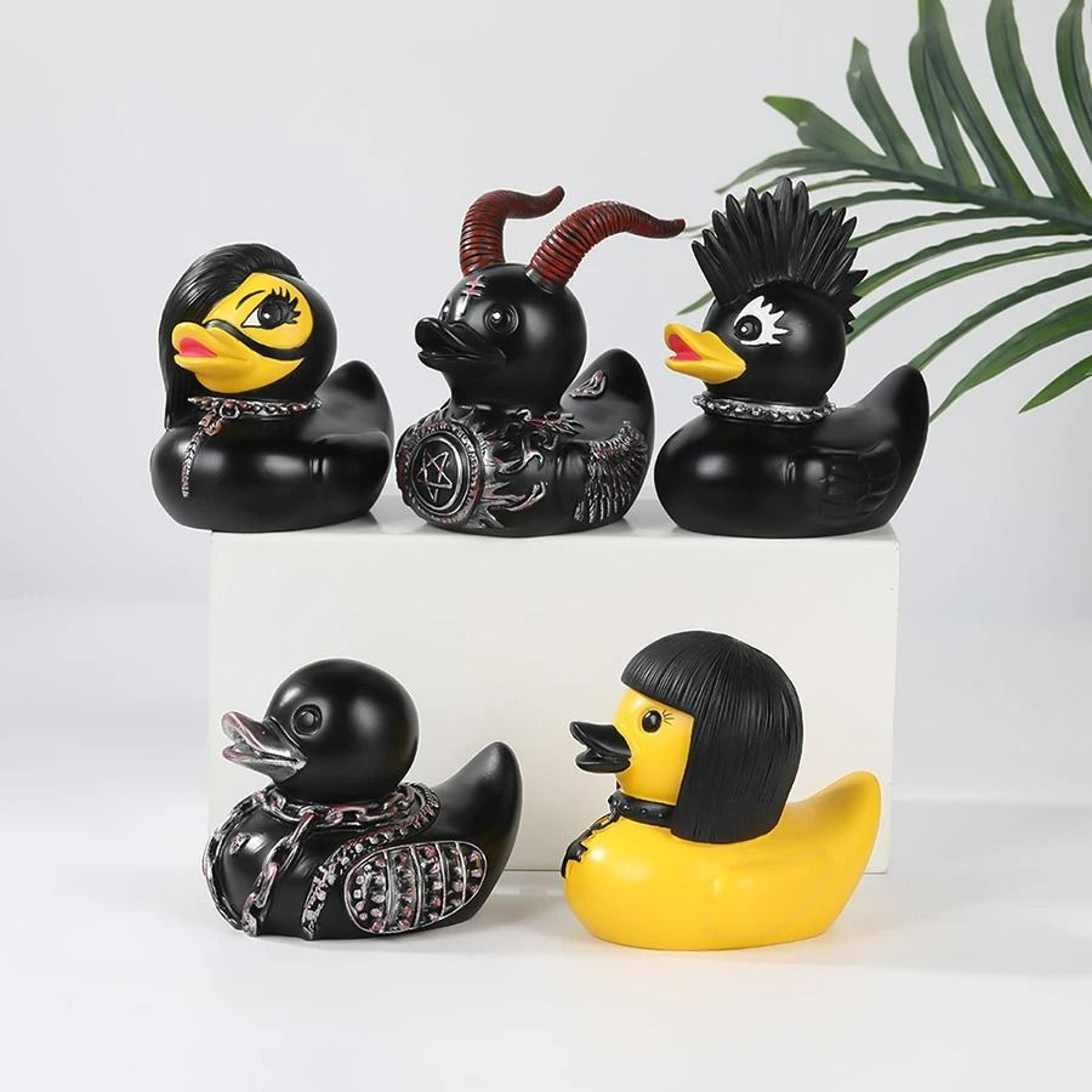 gothic satanic duck resin statue punk halloween home decor